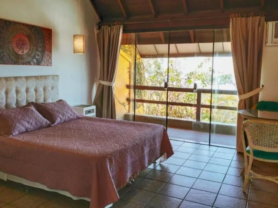 Bed in Pousada Bangalôs Da Mole - Florianópolis