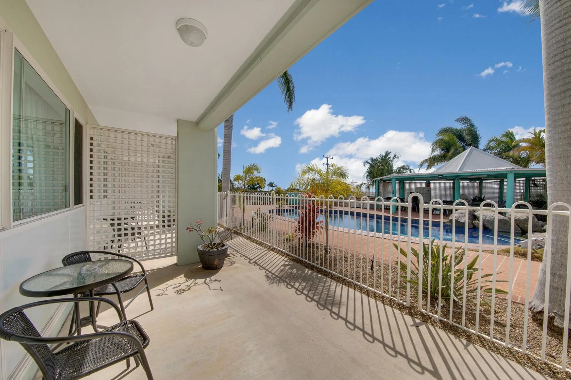 Patio in Reef Adventureland Motel