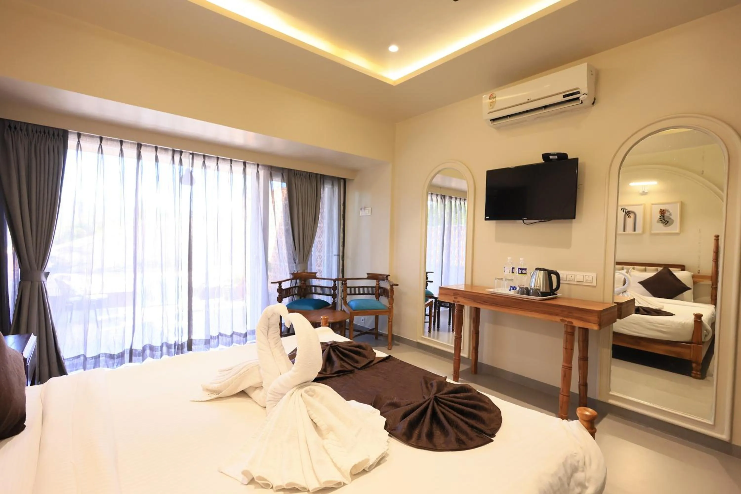 Bed in Hotel King Garden