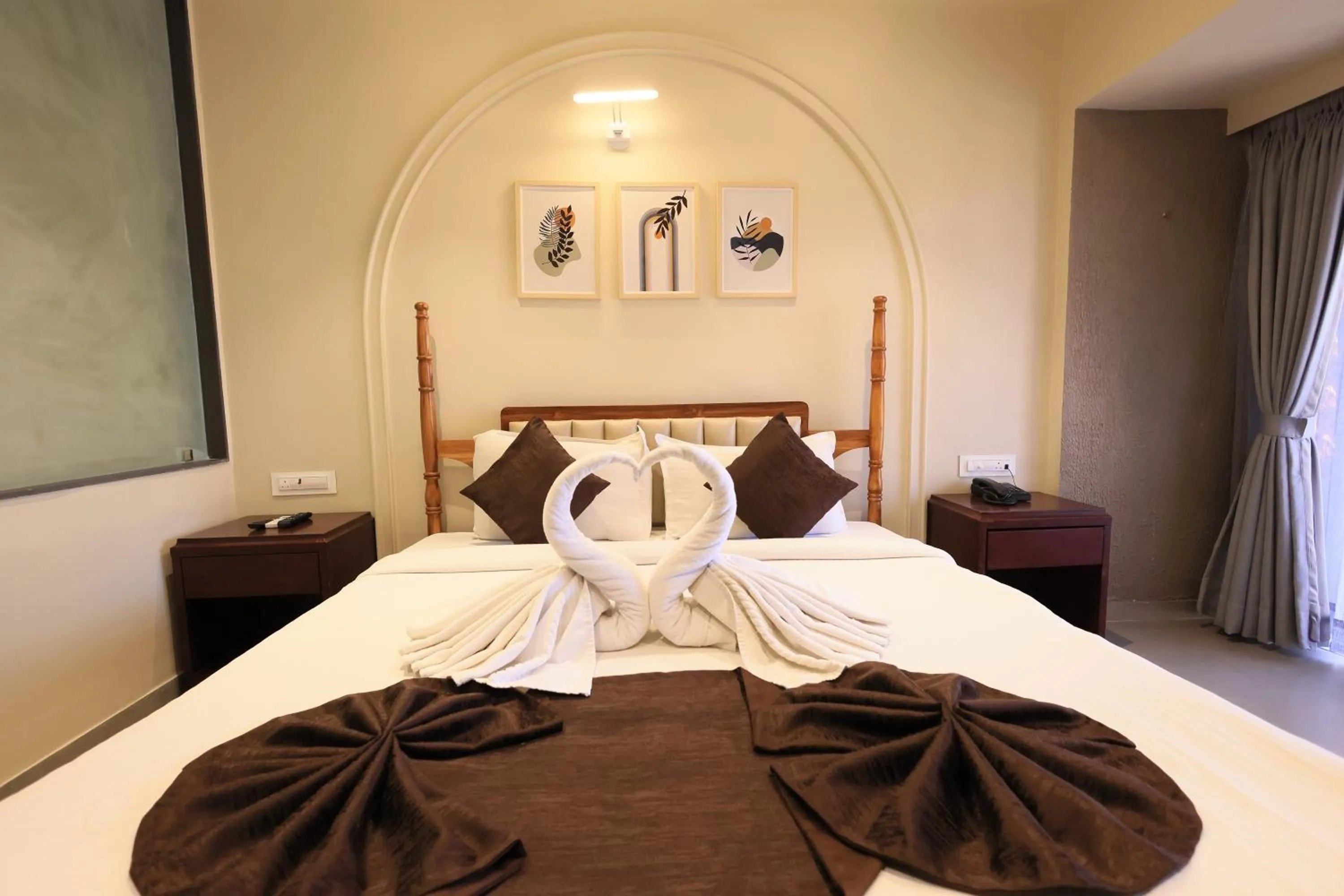 Bed in Hotel King Garden