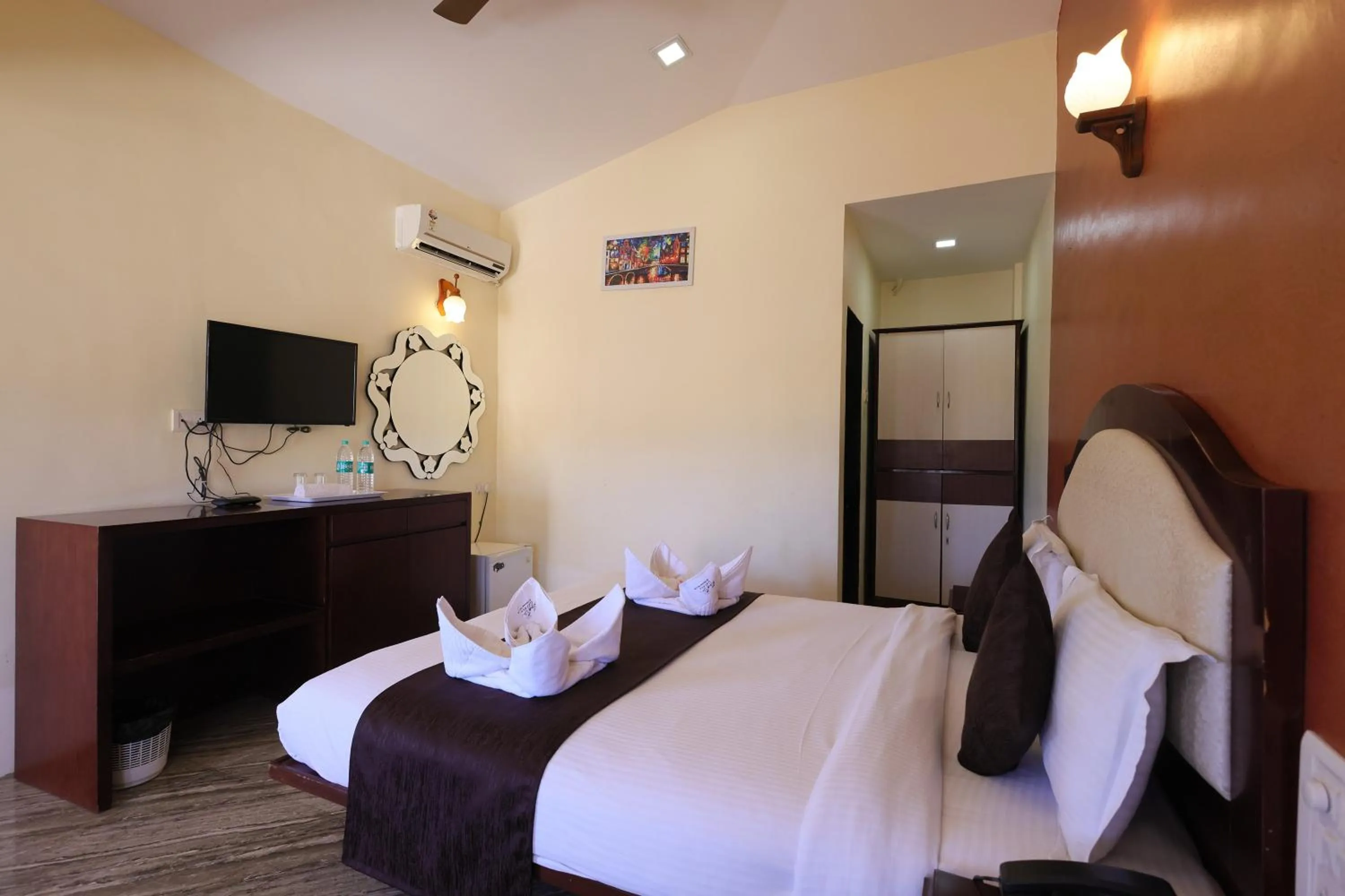 Bed in Hotel King Garden