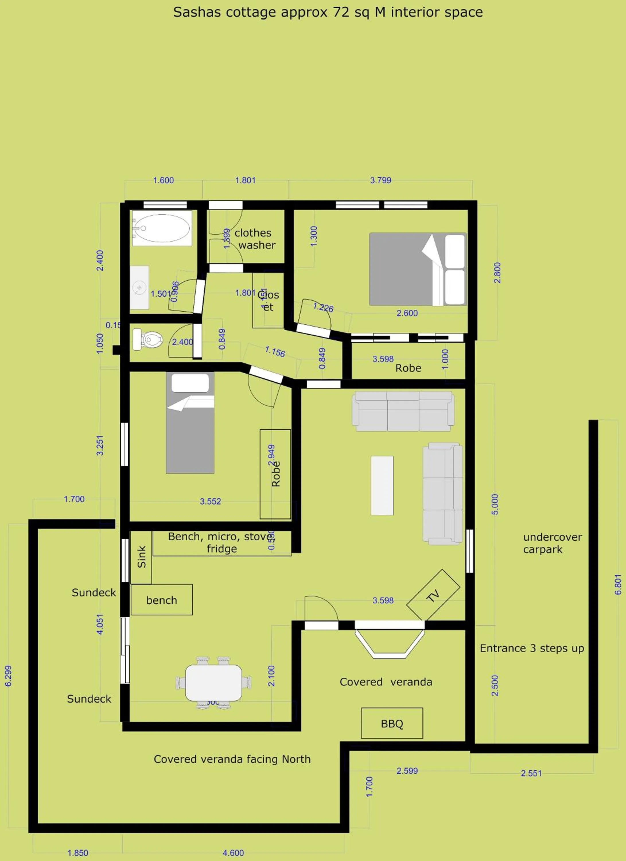 Floor plan in Starline Alpacas Farmstay Resort
