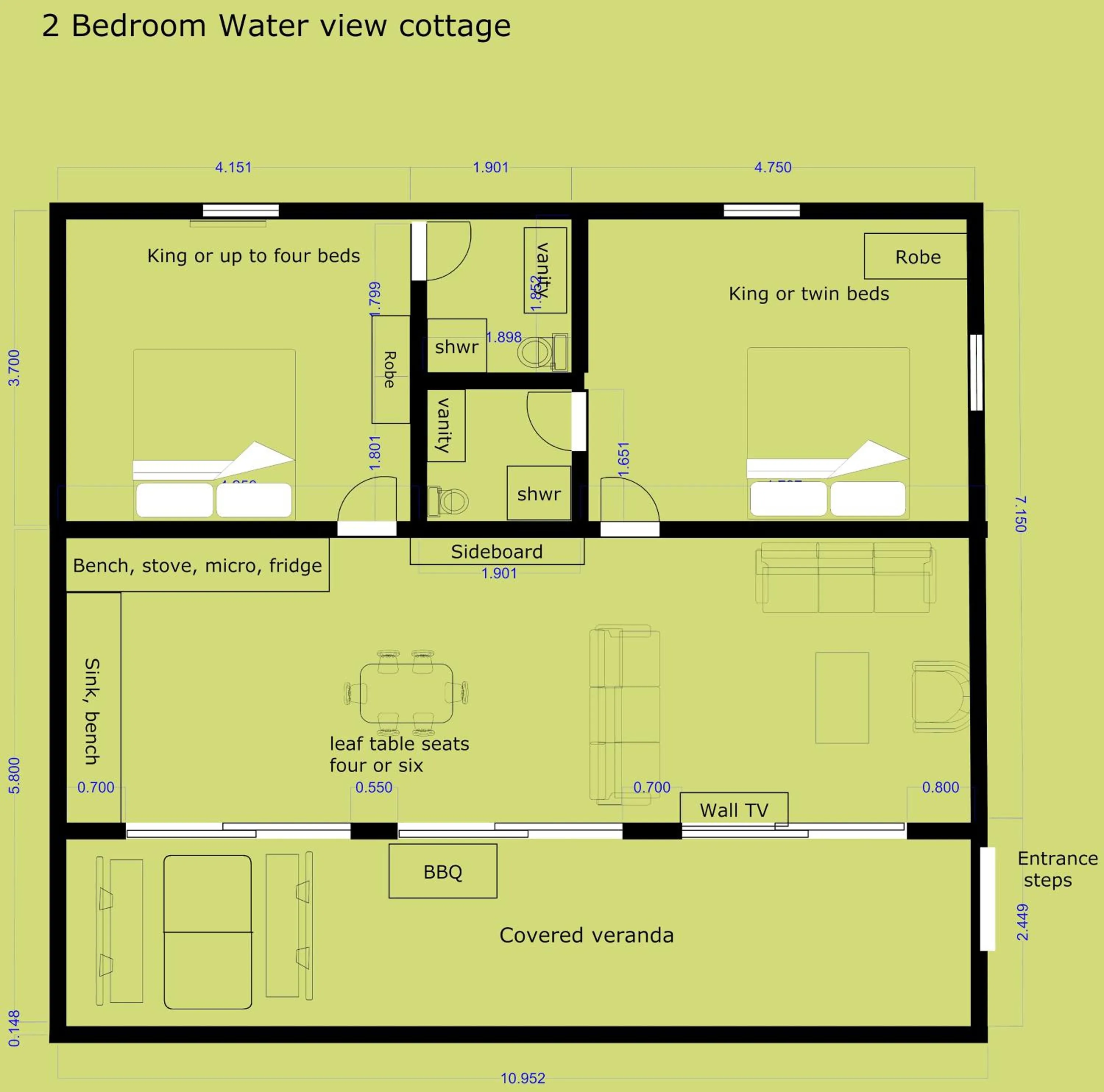 Floor plan in Starline Alpacas Farmstay Resort
