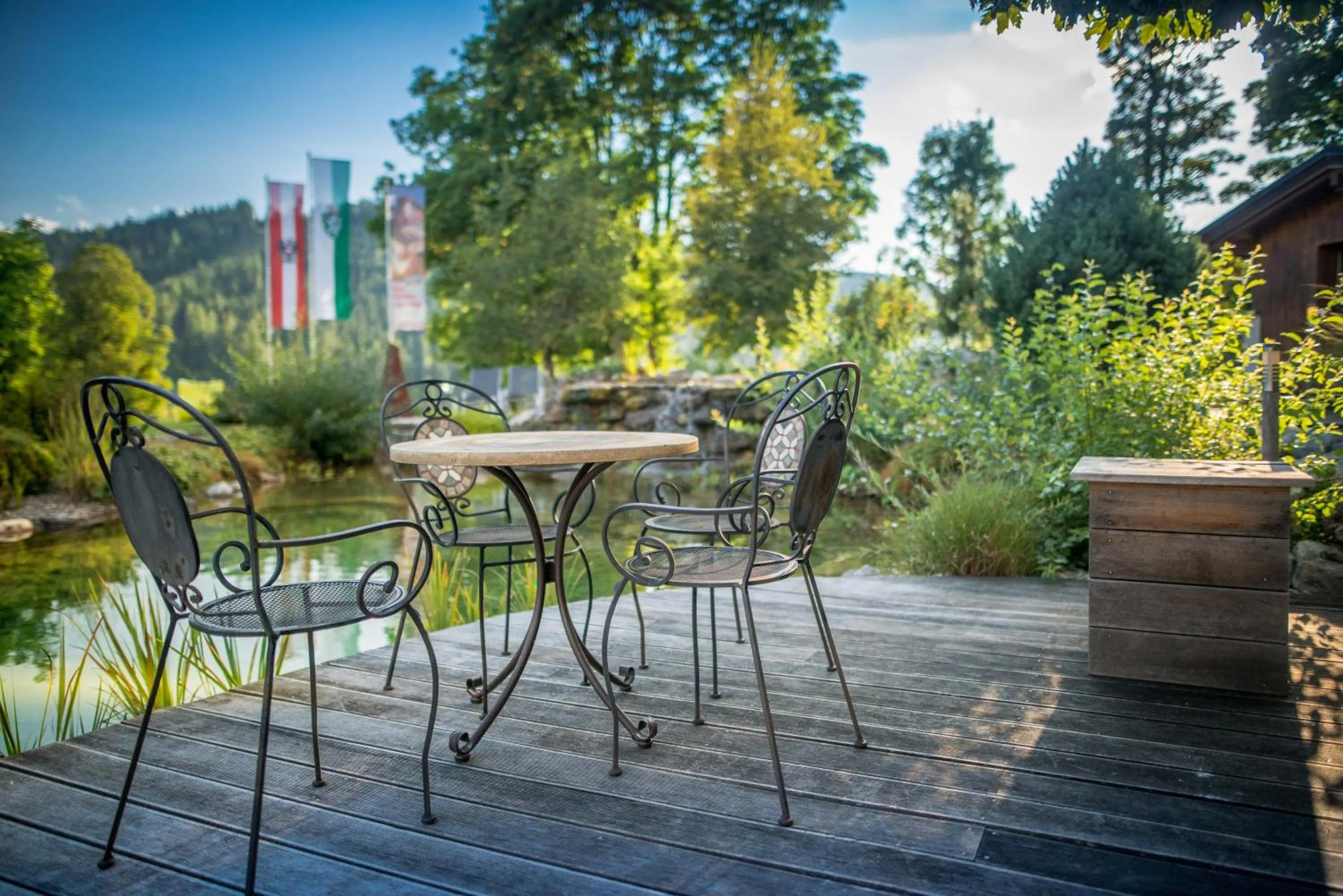Garden view in Hotel Berghof