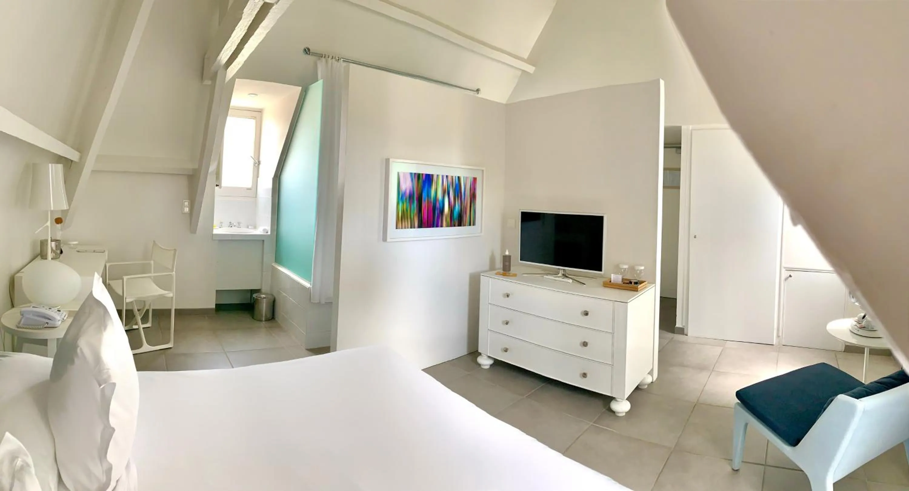 Bedroom, Bed in White 1921