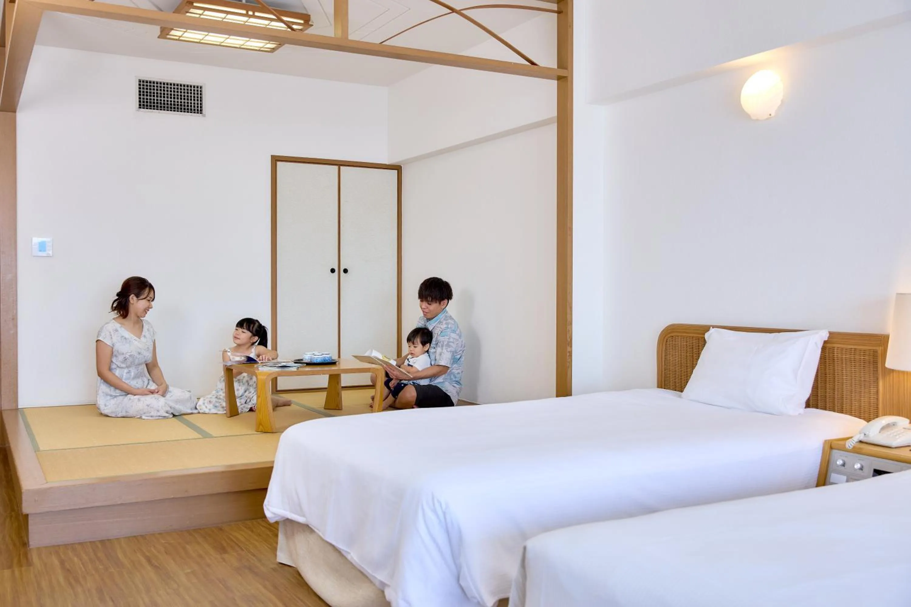 People, Bed in Hotel Mahaina Wellness Resorts Okinawa