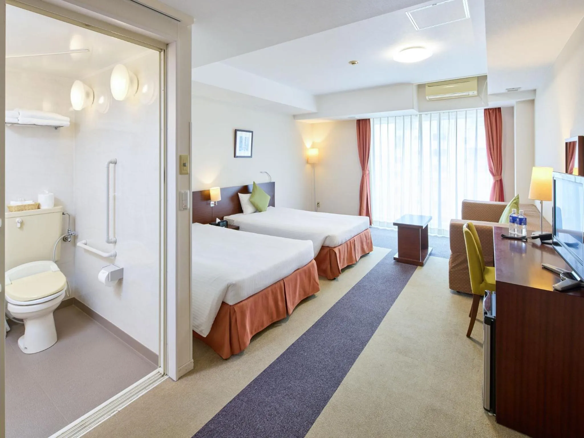 Toilet, Bed in Hotel Yugaf Inn Okinawa