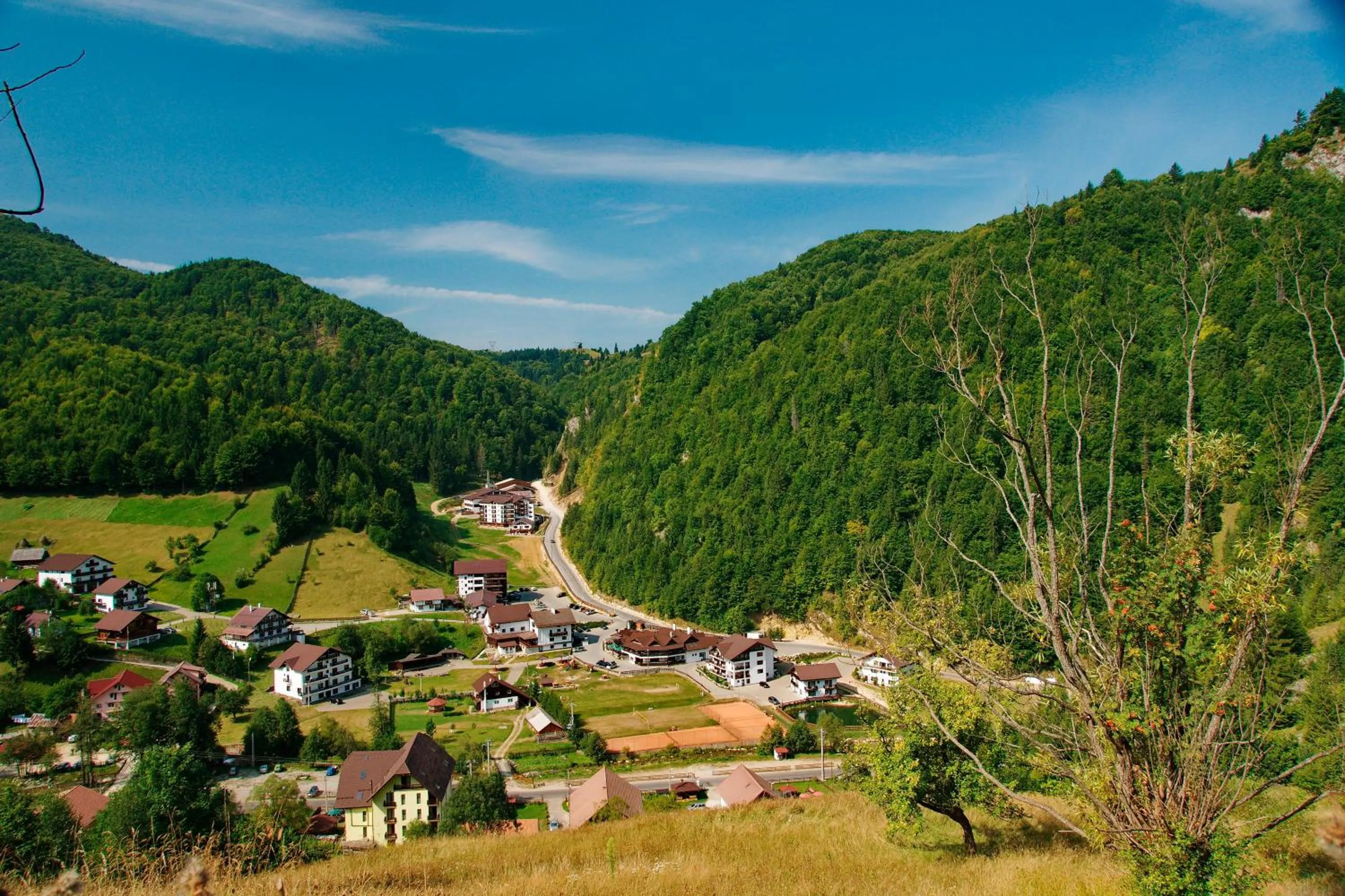 Bird's eye view in Resort Cheile Gradistei Moieciu
