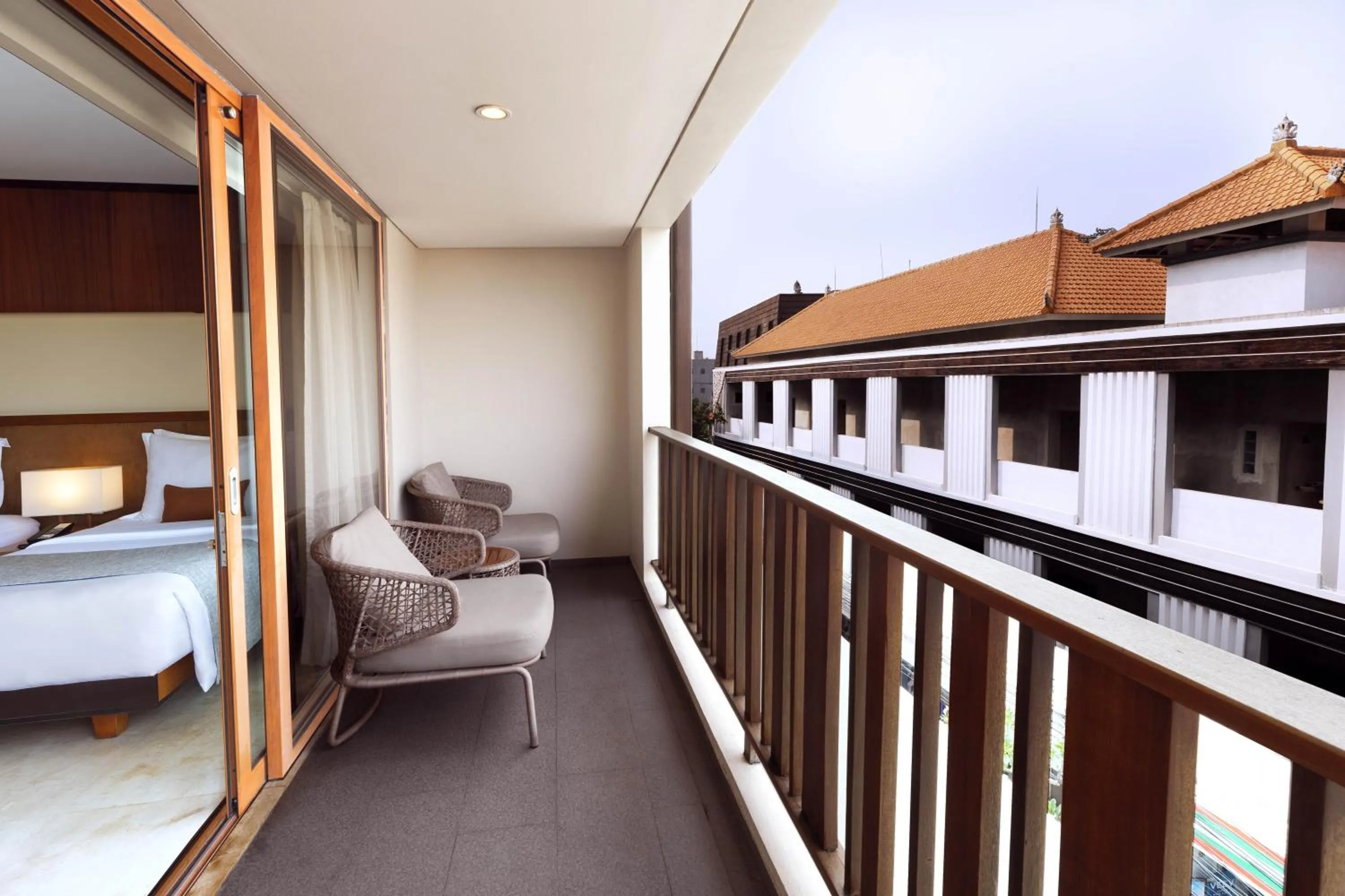 Balcony/Terrace, Bed in The Magani Hotel and Spa