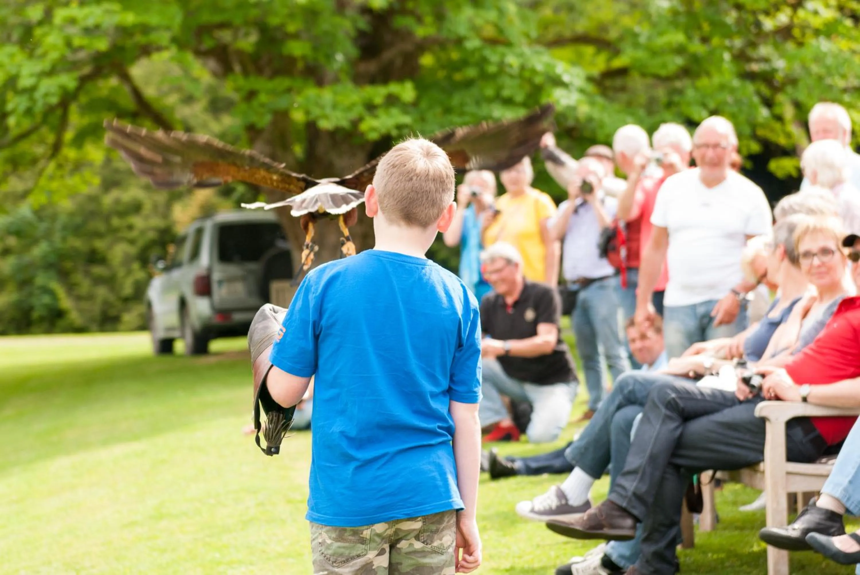 group of guests in Mount Falcon Estate