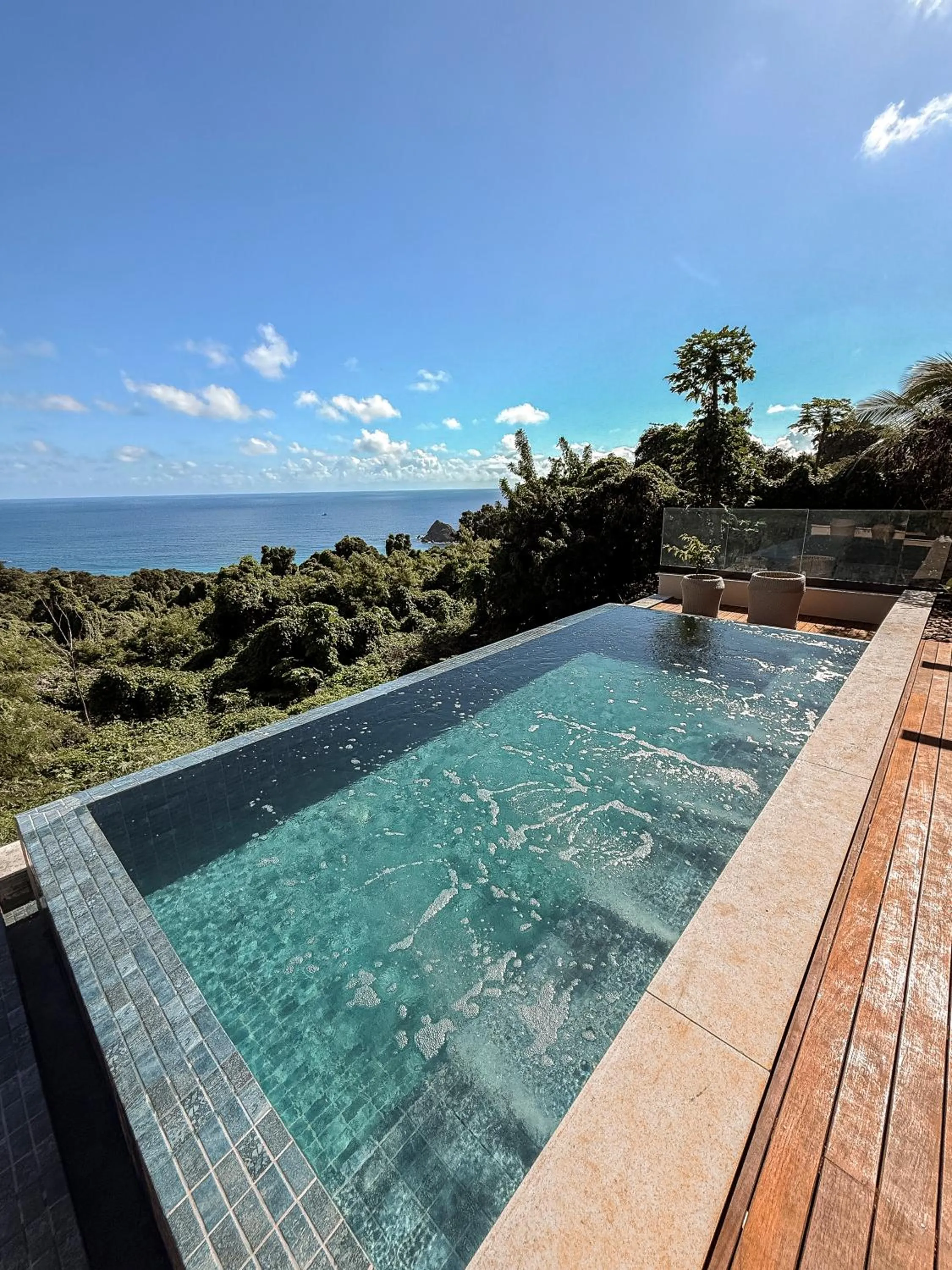 Pool view in Pousada Filó