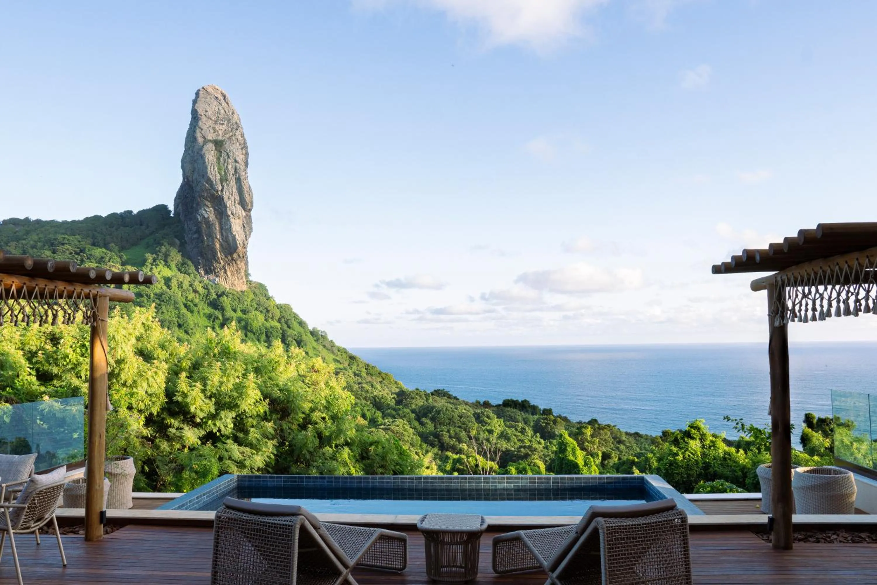 Pool view in Pousada Filó