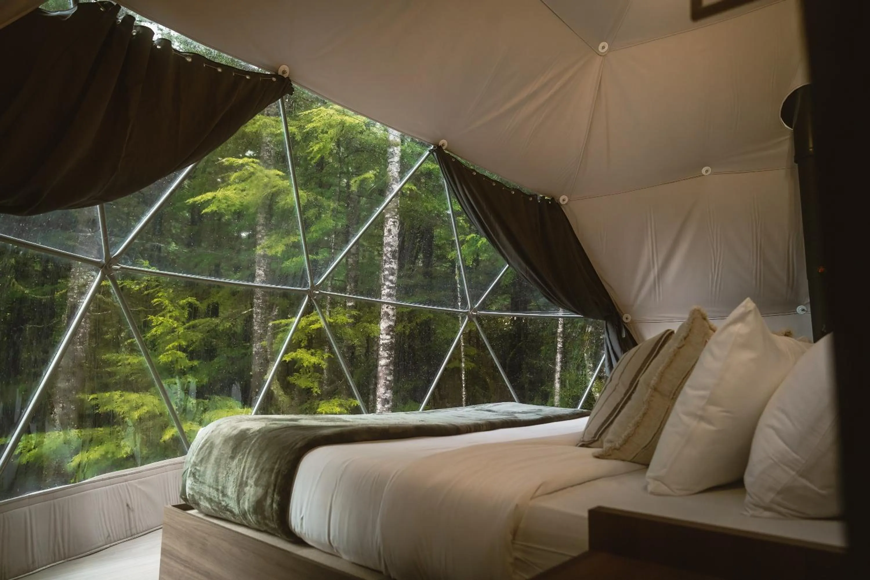 Bed in West Coast Trail Lodge