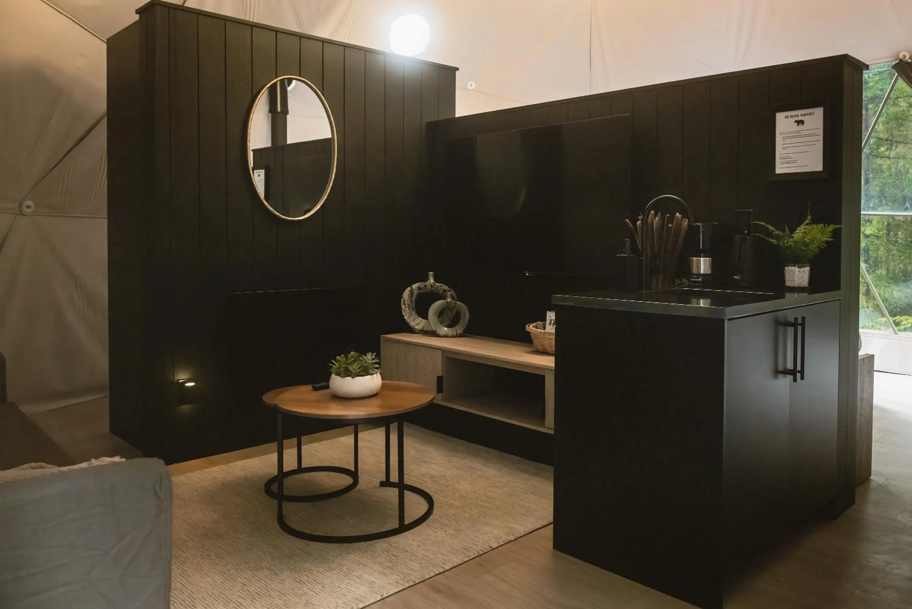 Living room in West Coast Trail Lodge