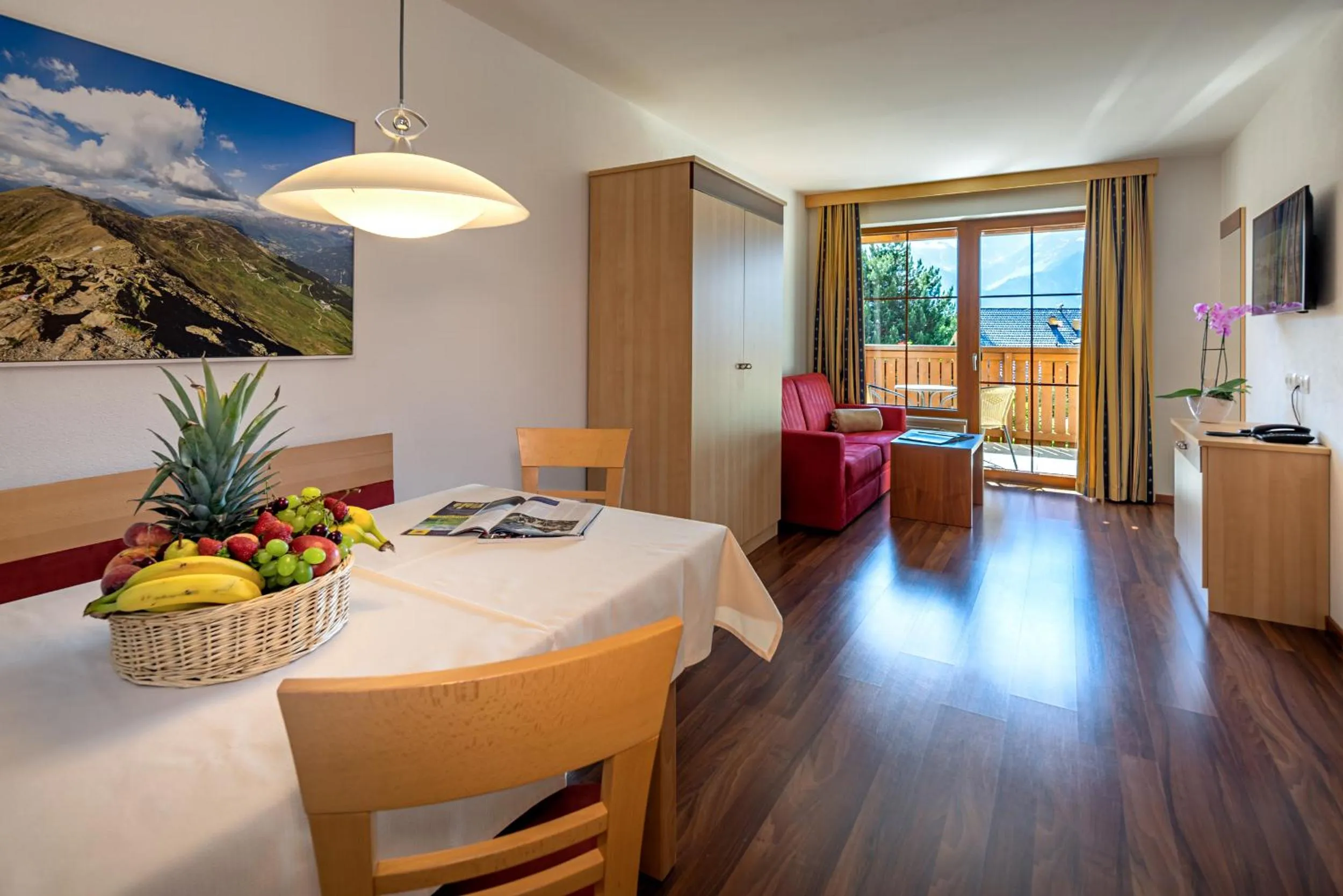 Kitchen or kitchenette in Apart-Hotel Aurora Fiss