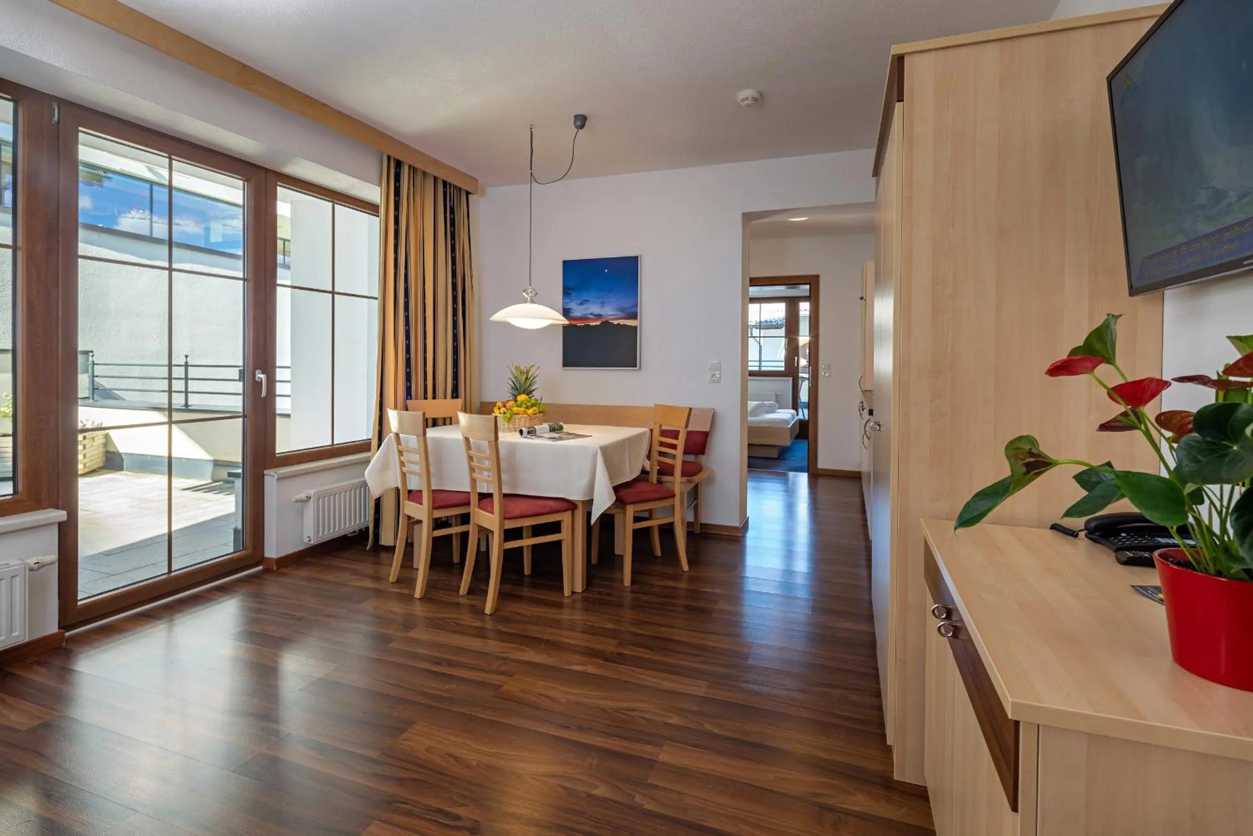 Kitchen or kitchenette in Apart-Hotel Aurora Fiss