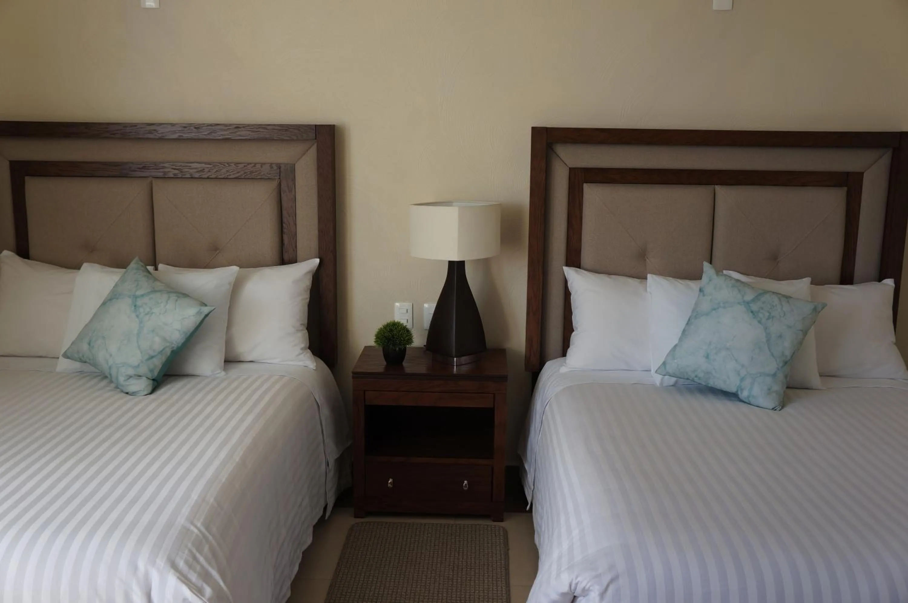 Bed in Hotel Mirante Tlaxcala