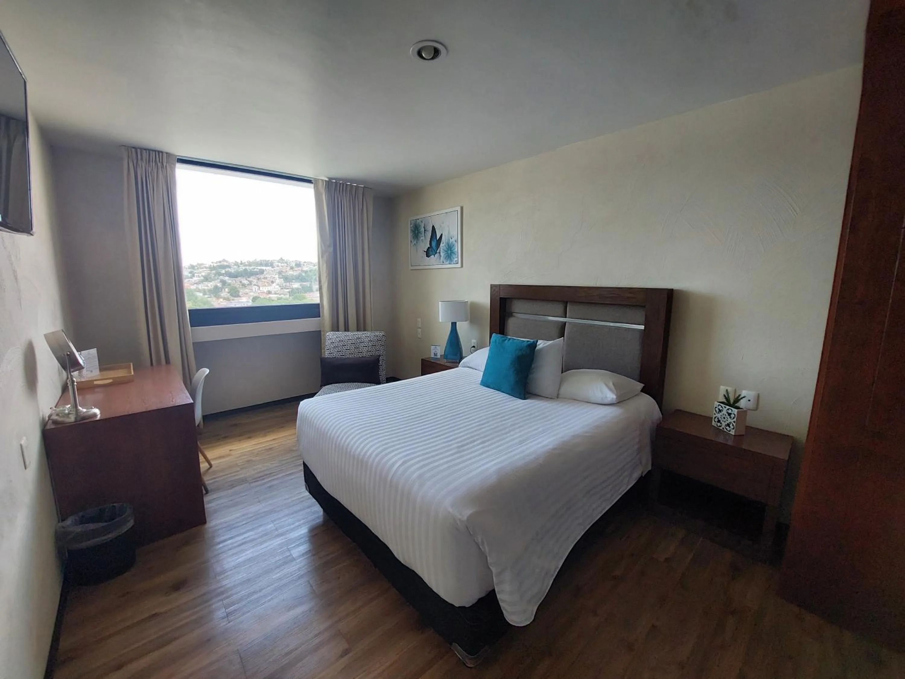 Bed in Hotel Mirante Tlaxcala