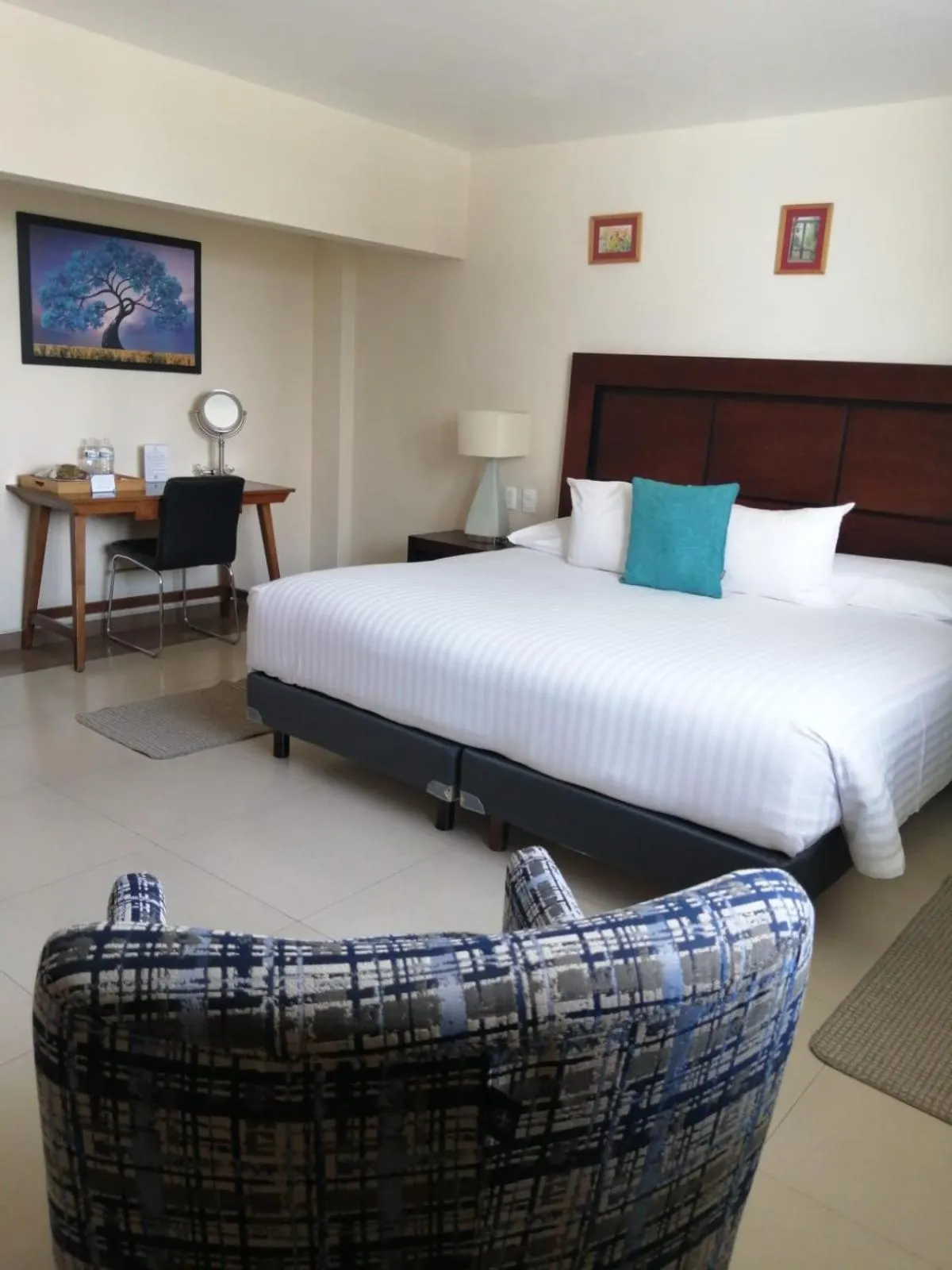 Bed in Hotel Mirante Tlaxcala