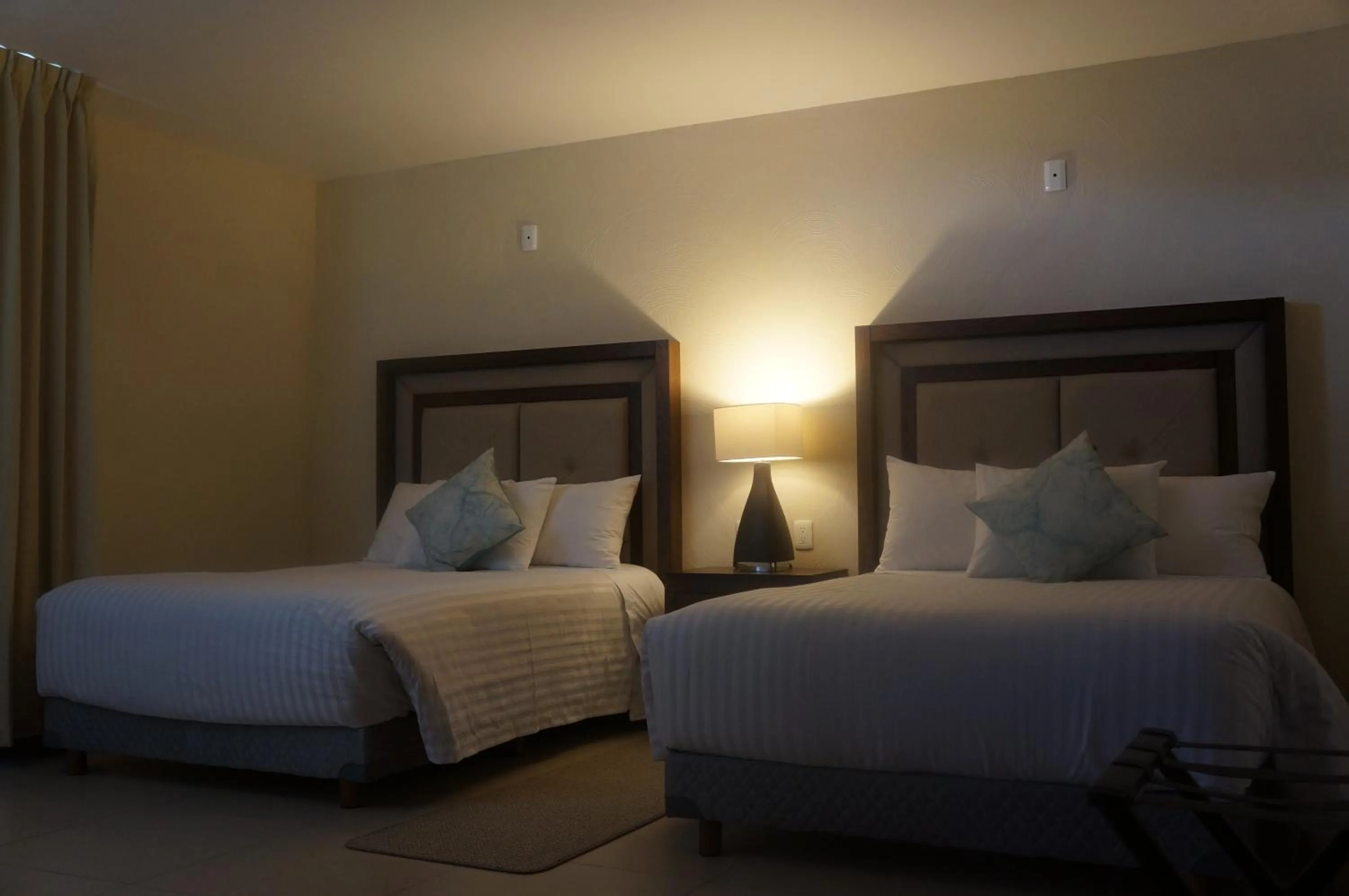 Bed in Hotel Mirante Tlaxcala