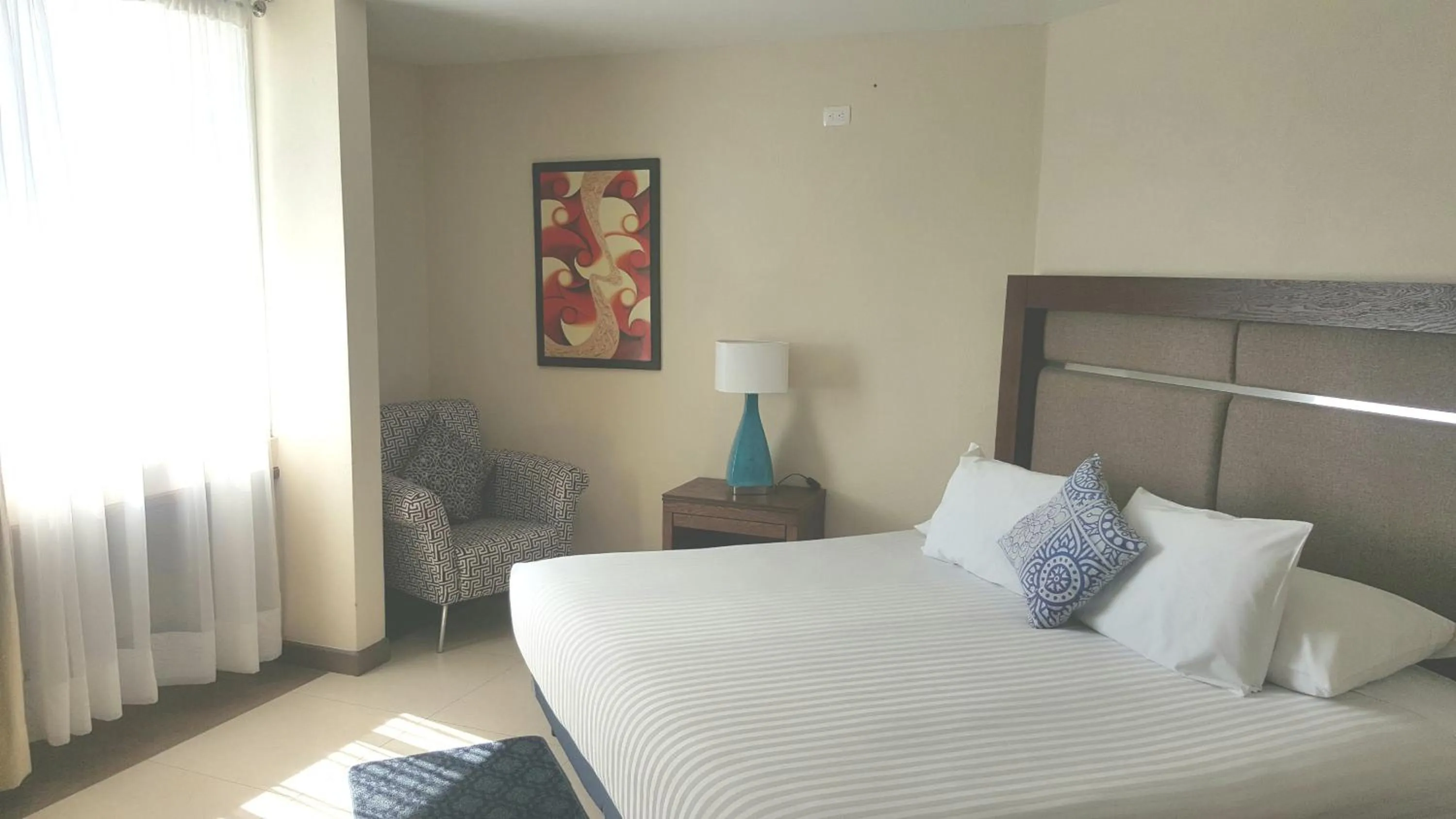 Bed in Hotel Mirante Tlaxcala