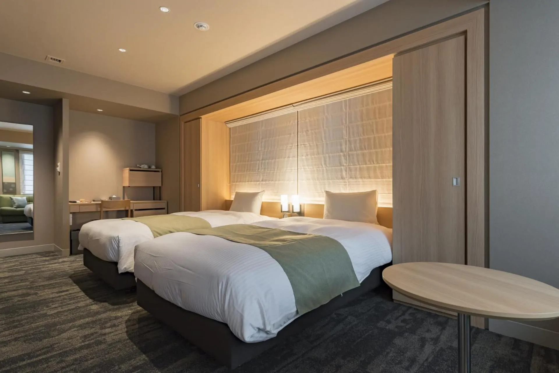 Bed in Kyoto Gion U-BELL Hotel