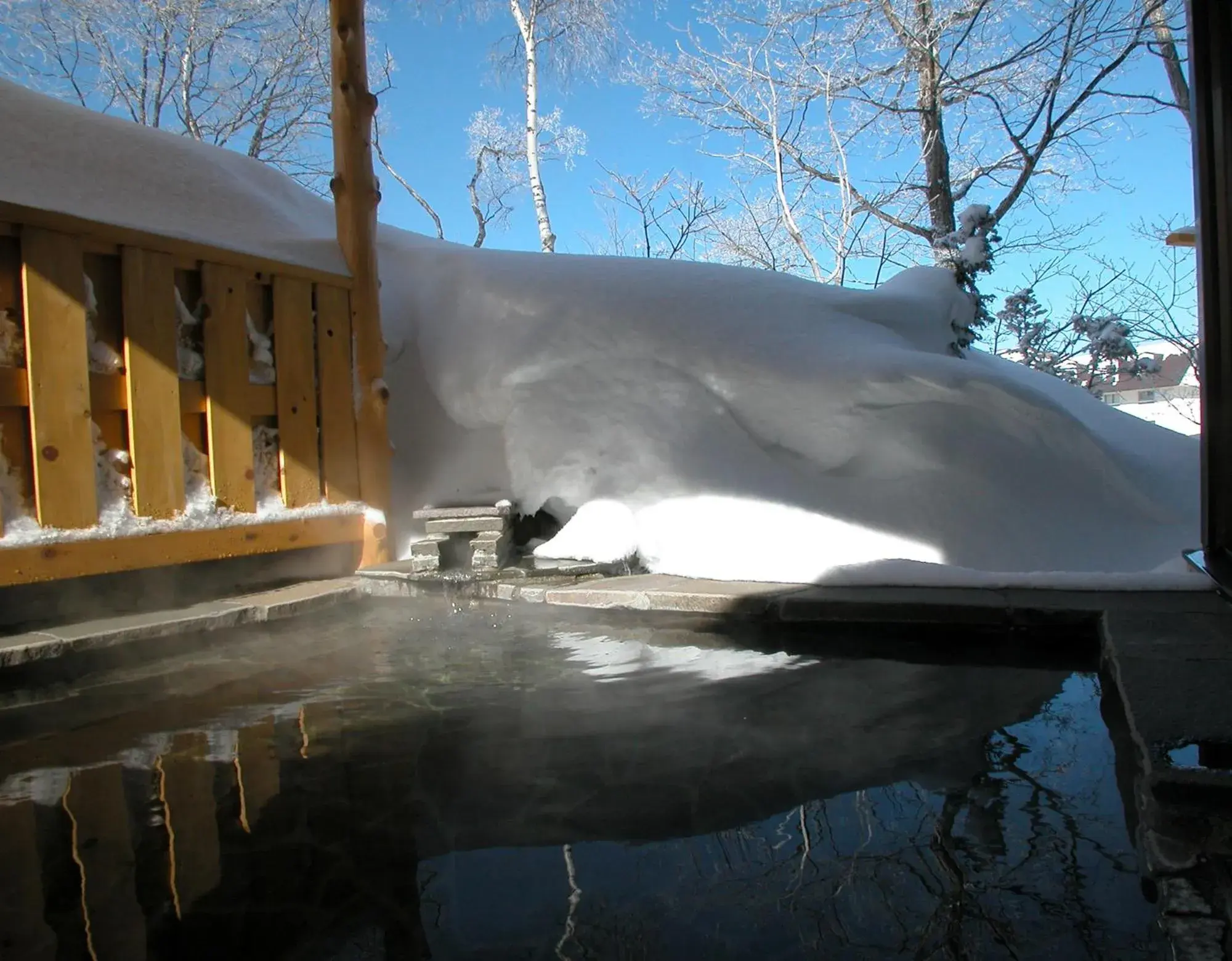 Open Air Bath, Winter in Hotel Shirakabaso Shigakogen