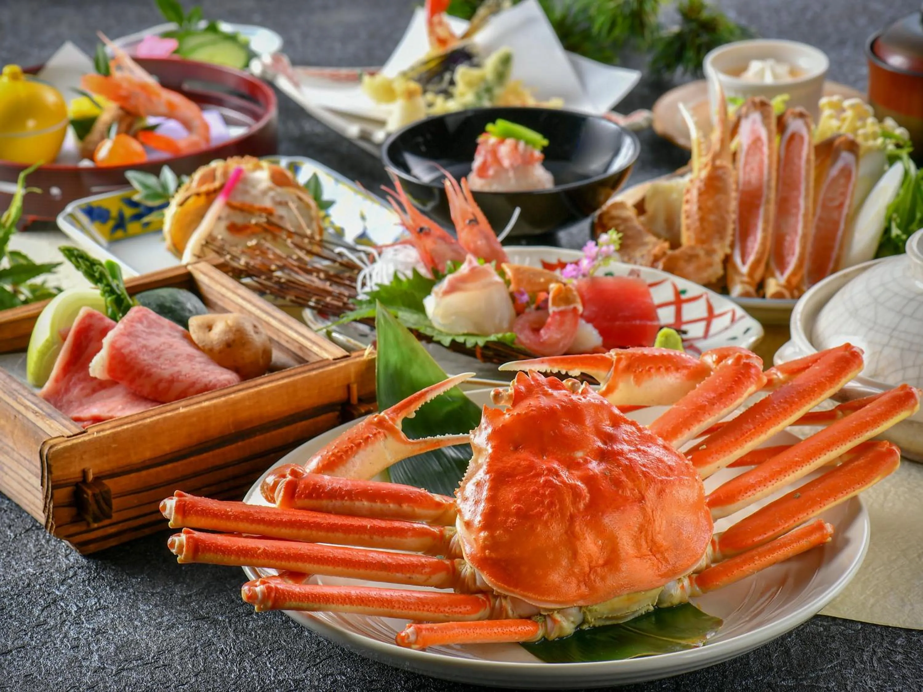 Food in Awara Onsen Minoya Taiheikaku