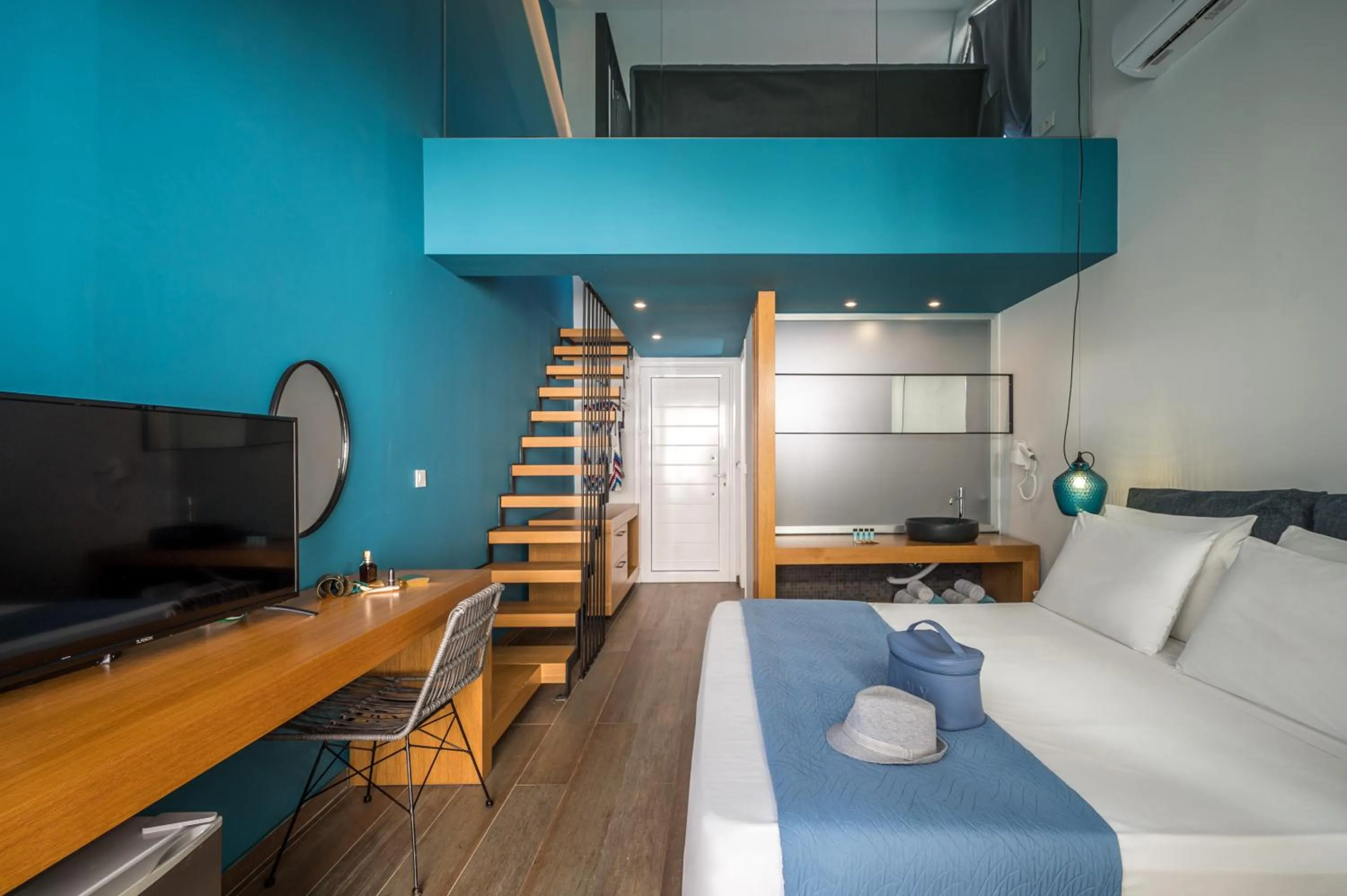 Bed in Meropi Hotel & Apartments