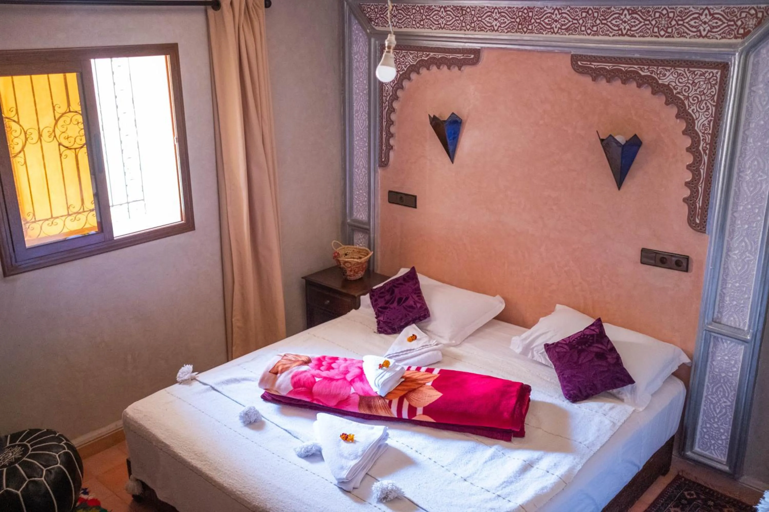 Bed in Riad Atlas Panorama