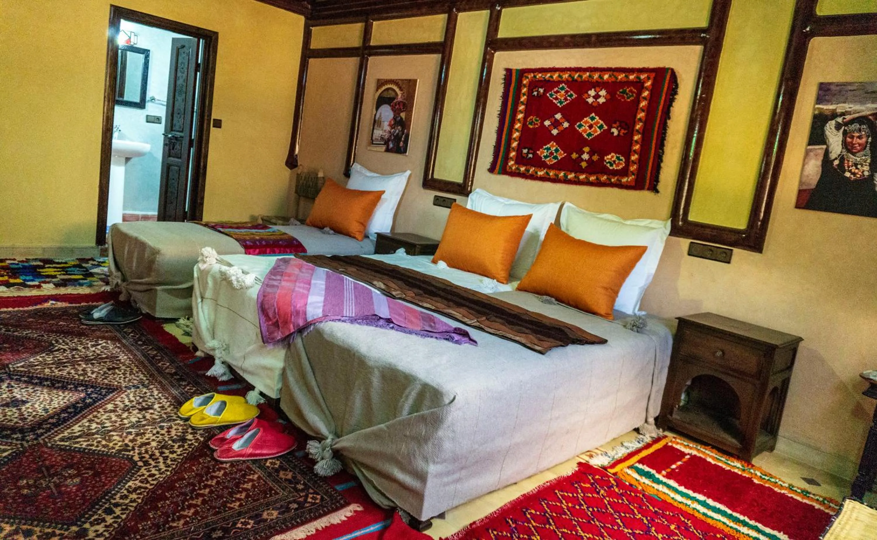 Bed in Riad Atlas Panorama