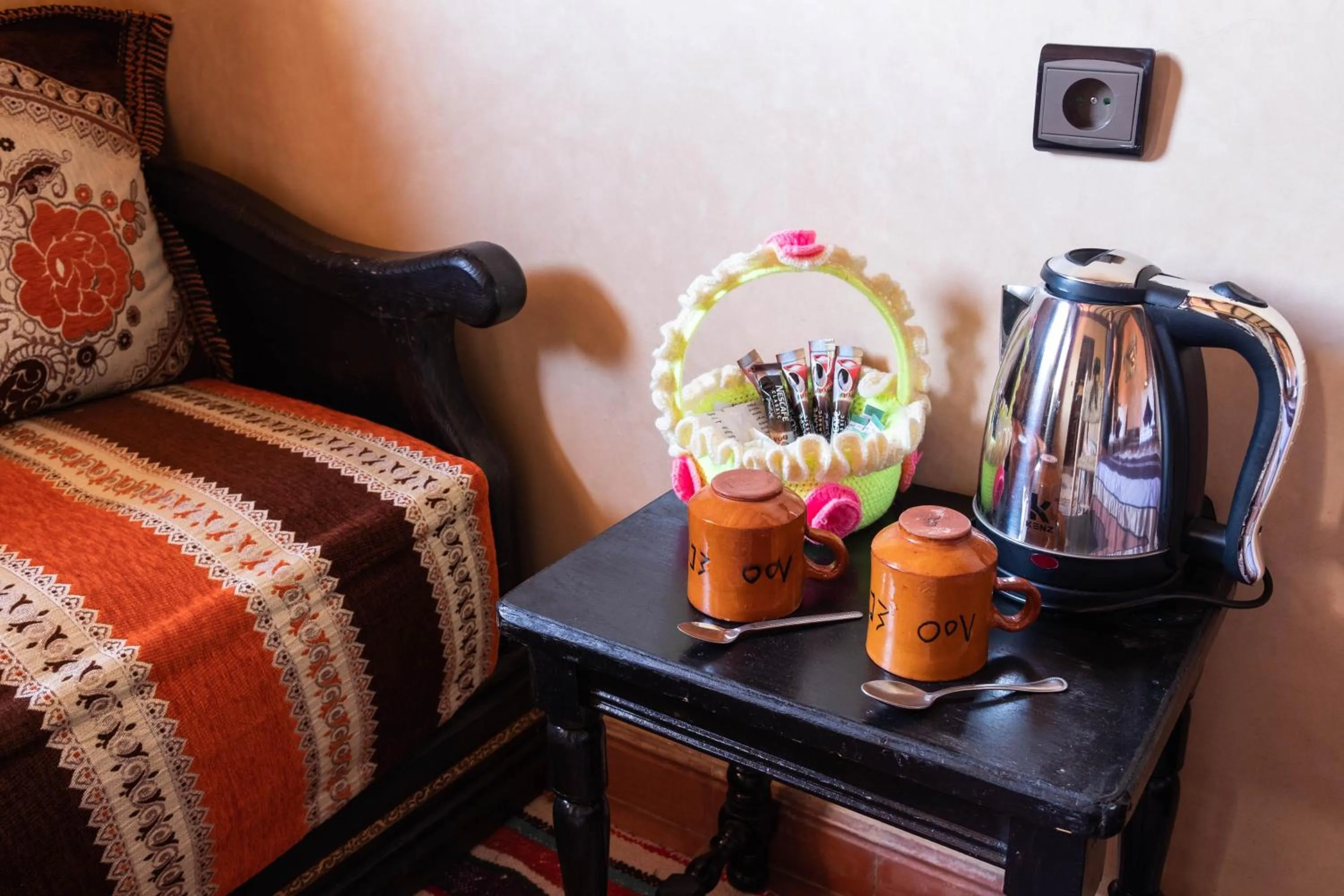 Coffee/tea facilities, Bed in Riad Atlas Panorama