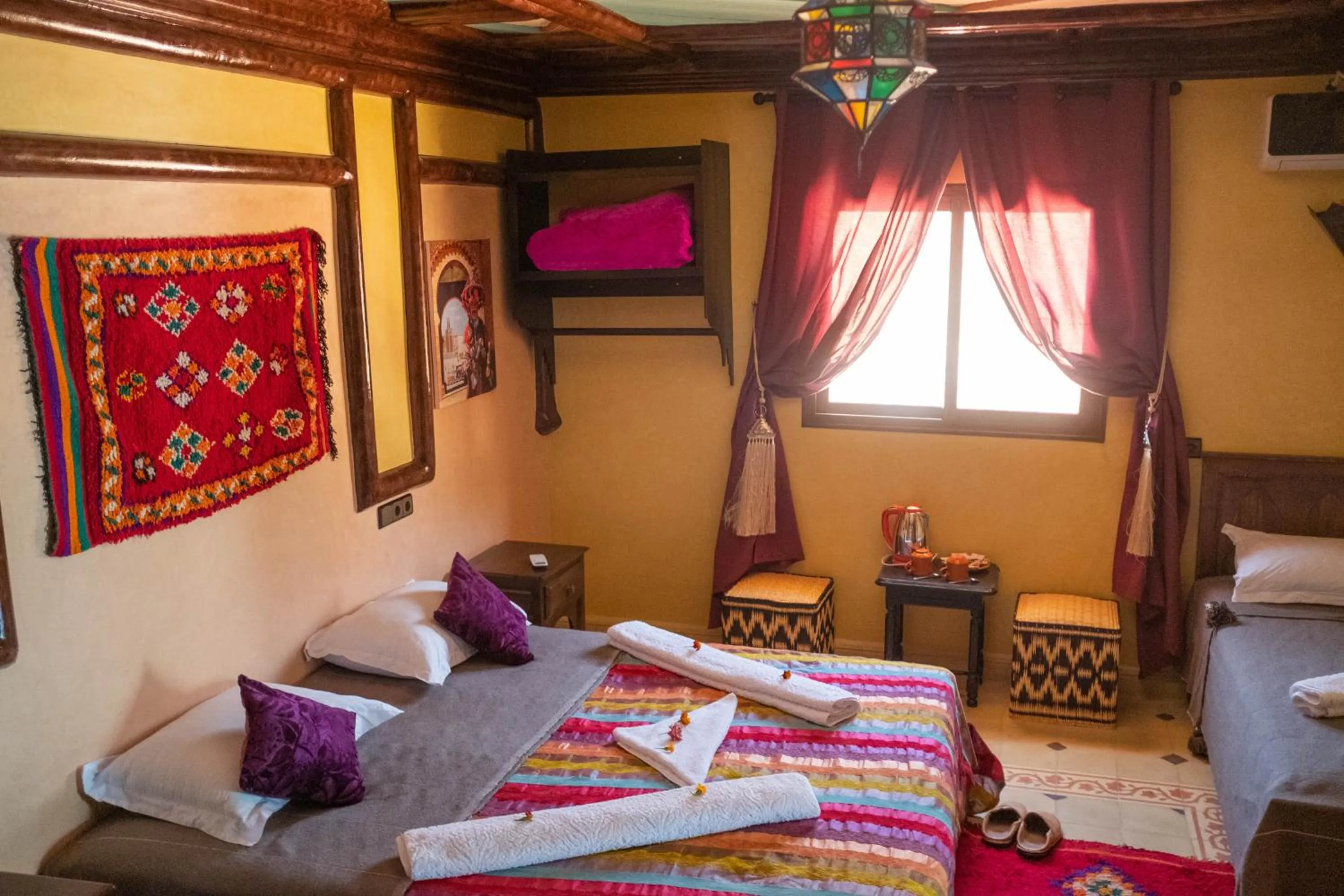 Bed in Riad Atlas Panorama