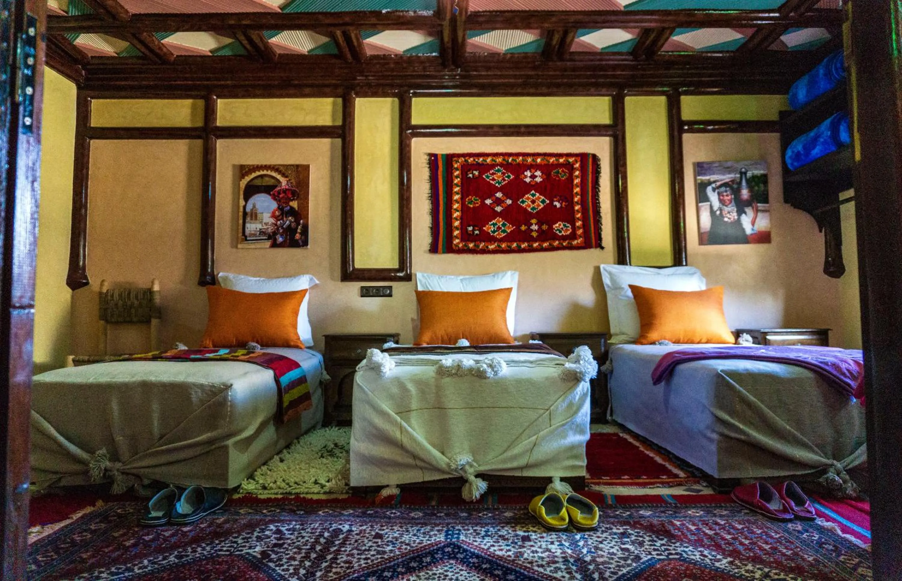 Bed in Riad Atlas Panorama