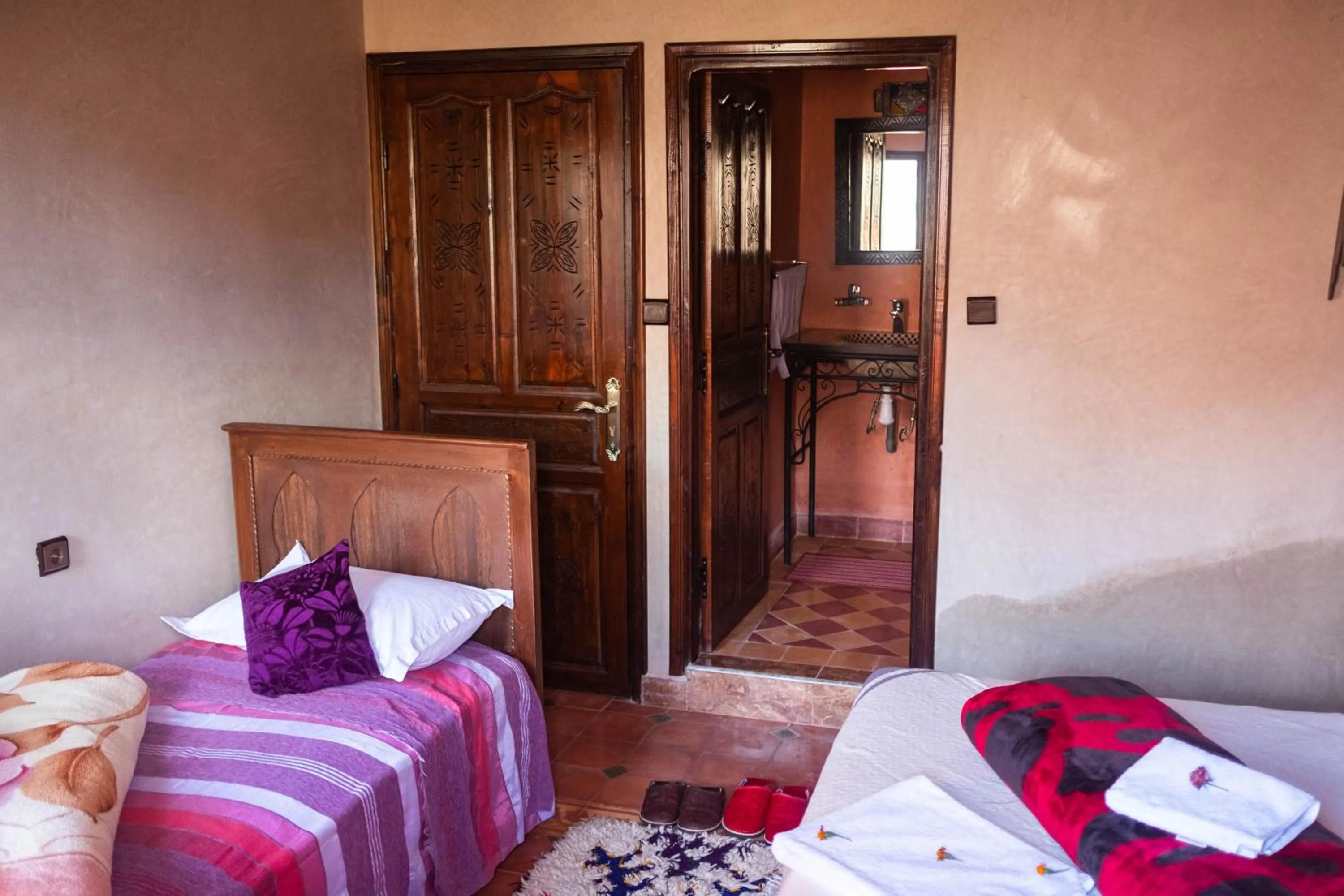 Bed in Riad Atlas Panorama