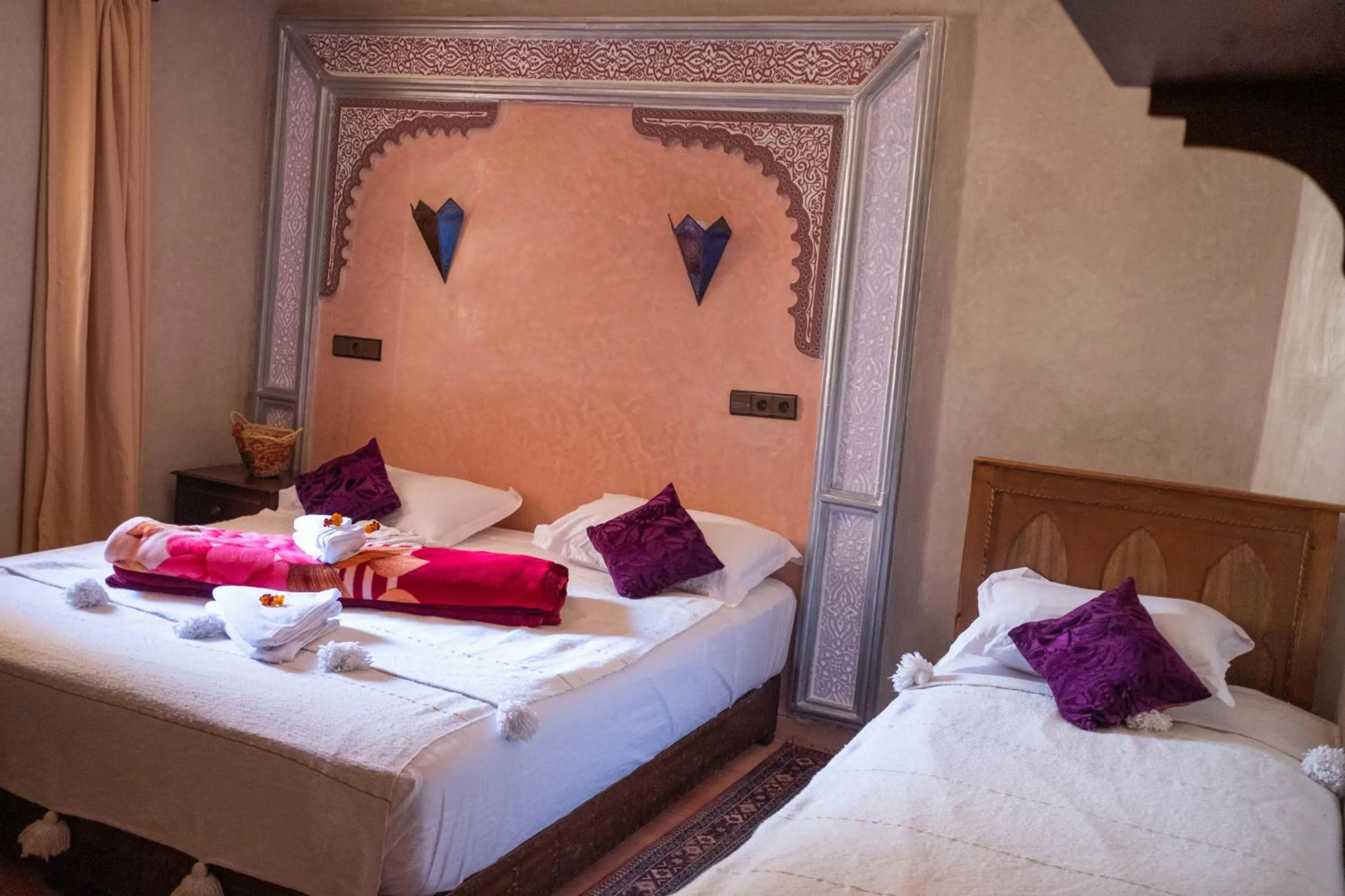 Bed in Riad Atlas Panorama