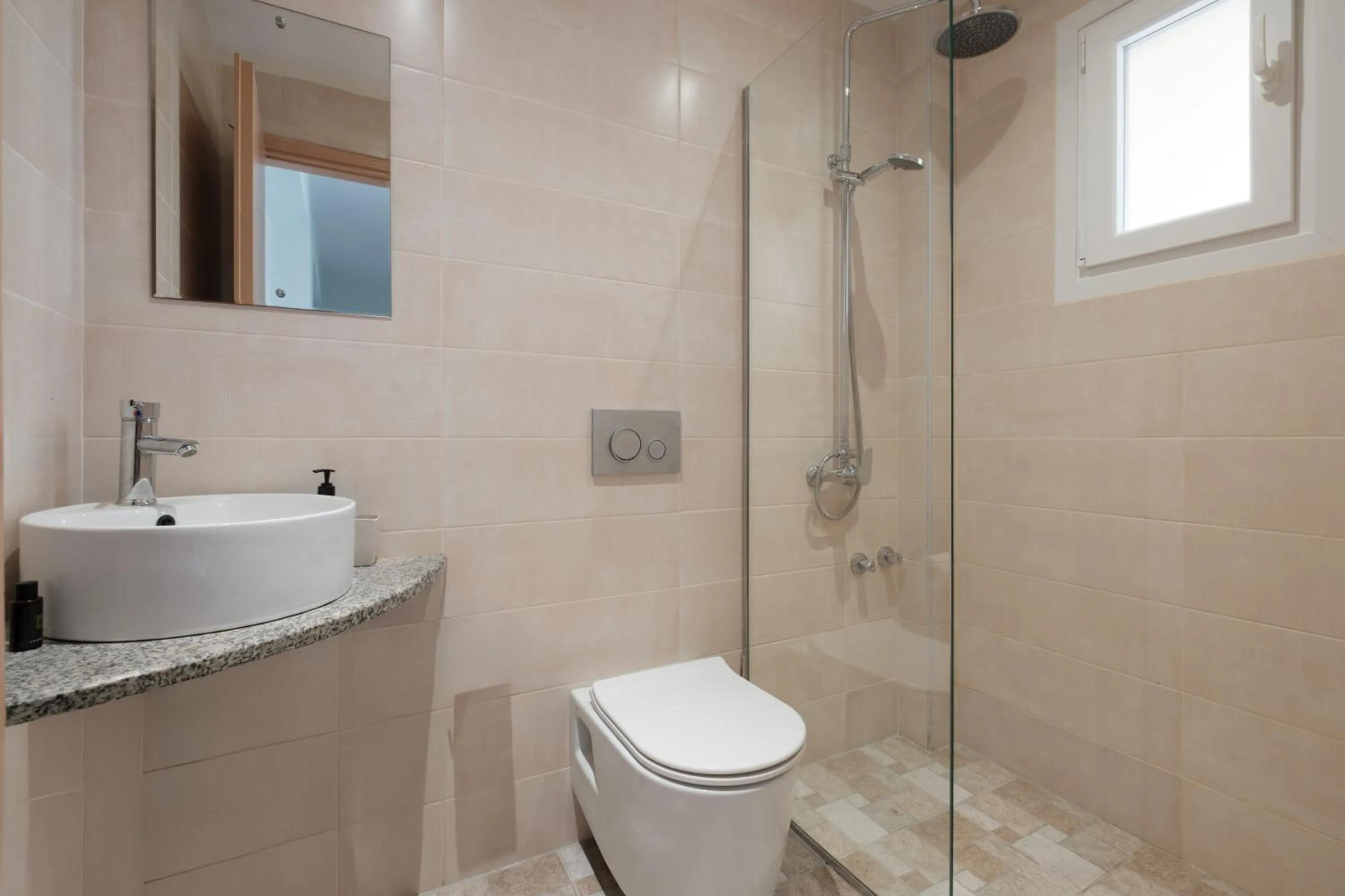 Shower in Feeloxenia Corfu Apartments