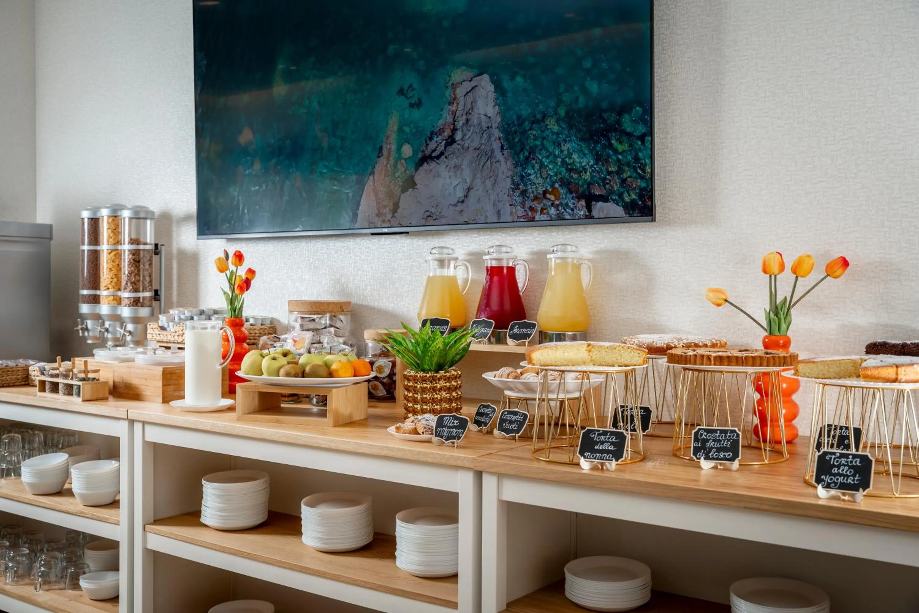 Buffet breakfast in Hotel Grazia Riccione