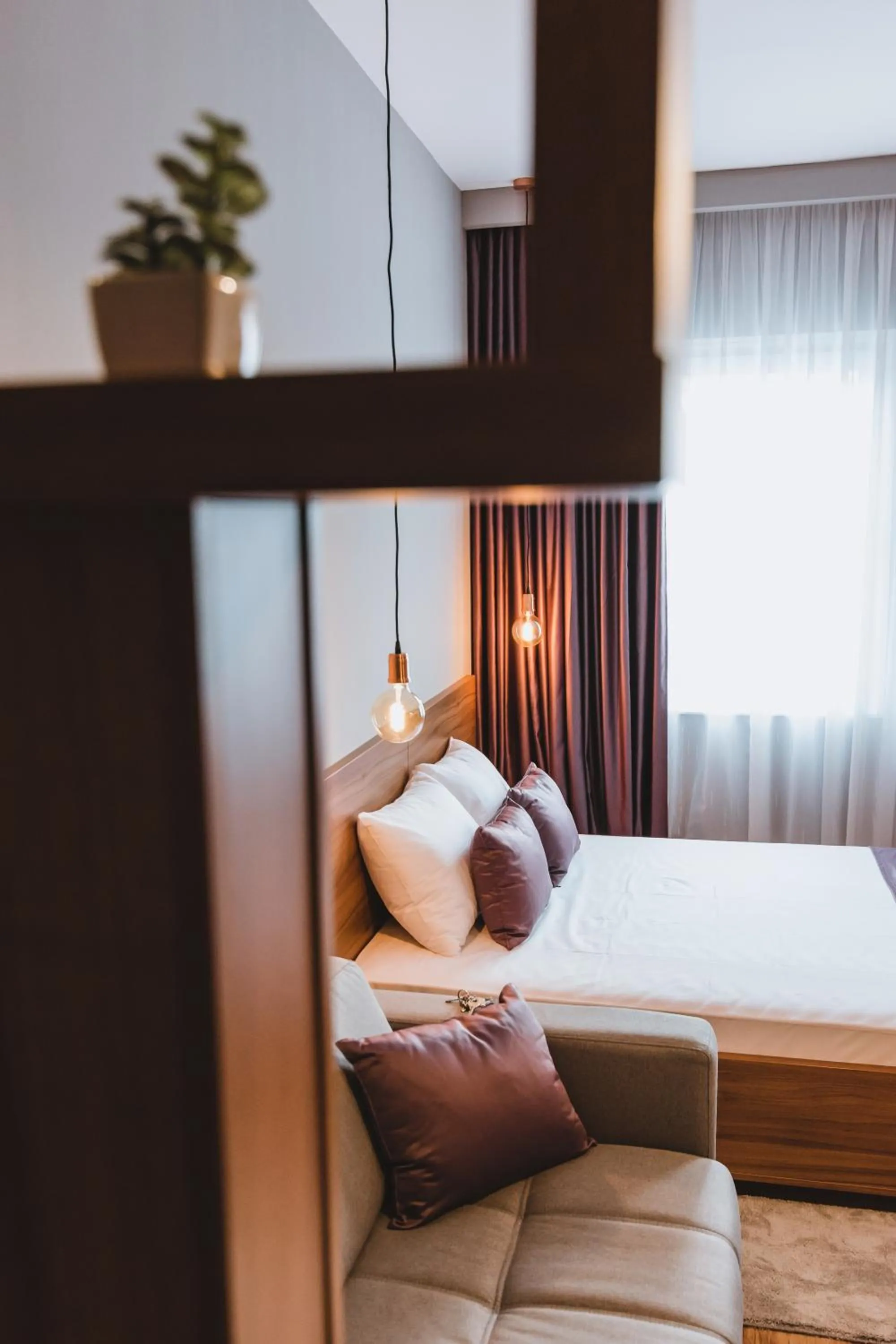 Bed in Central Plaza Apartments