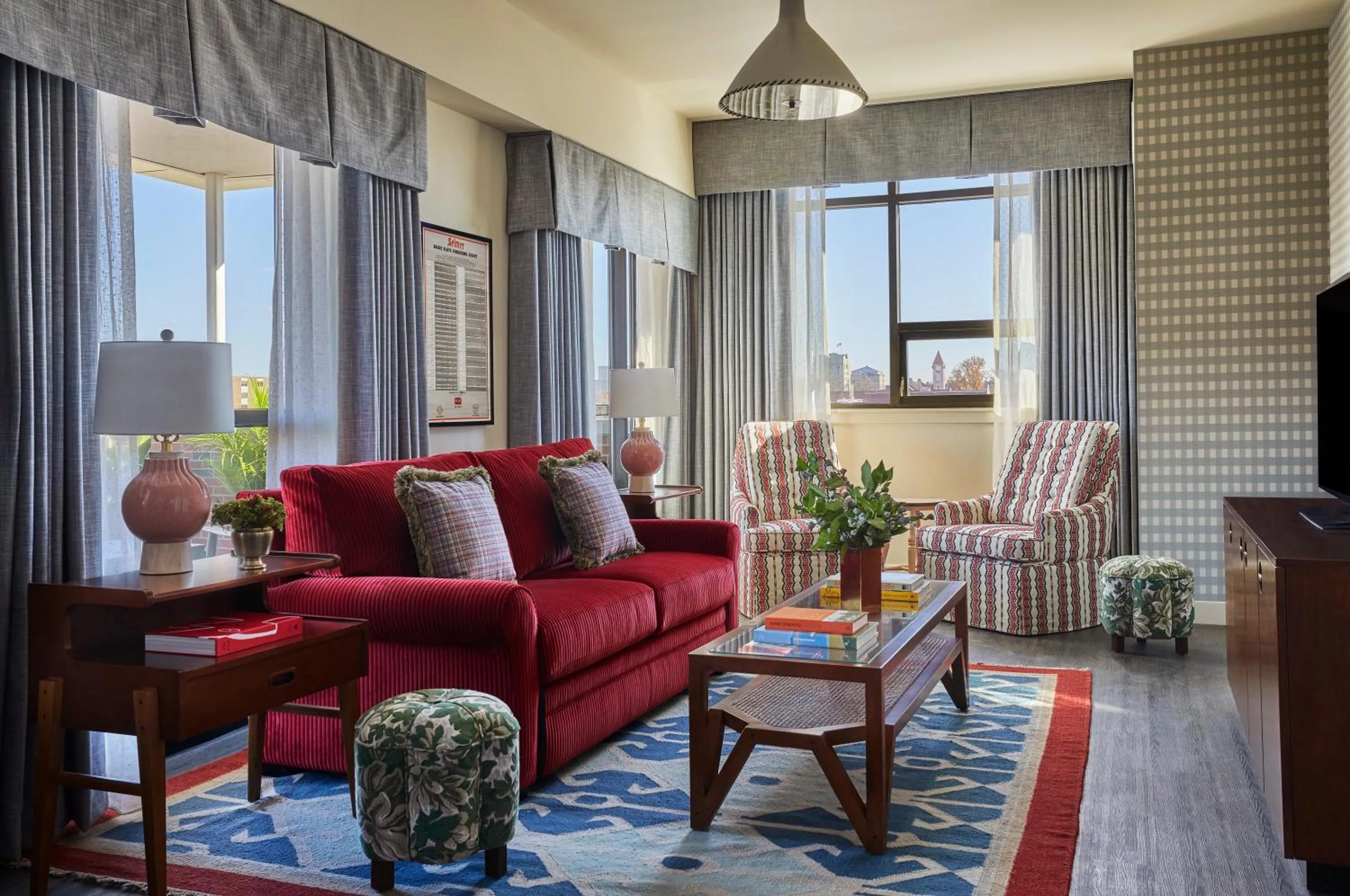 Living room in Graduate by Hilton Bloomington