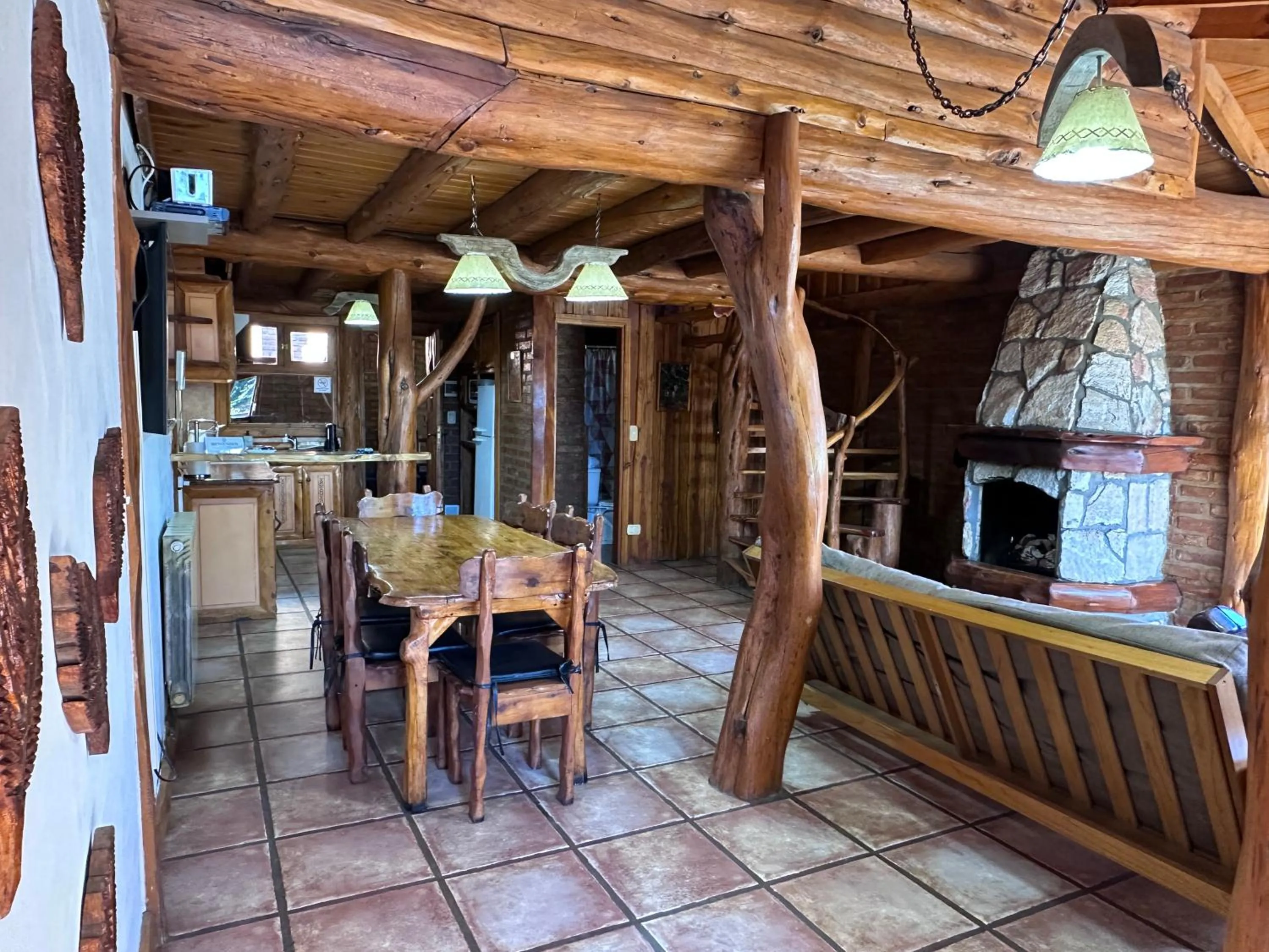 Kitchen or kitchenette in Cabañas Las Nubes