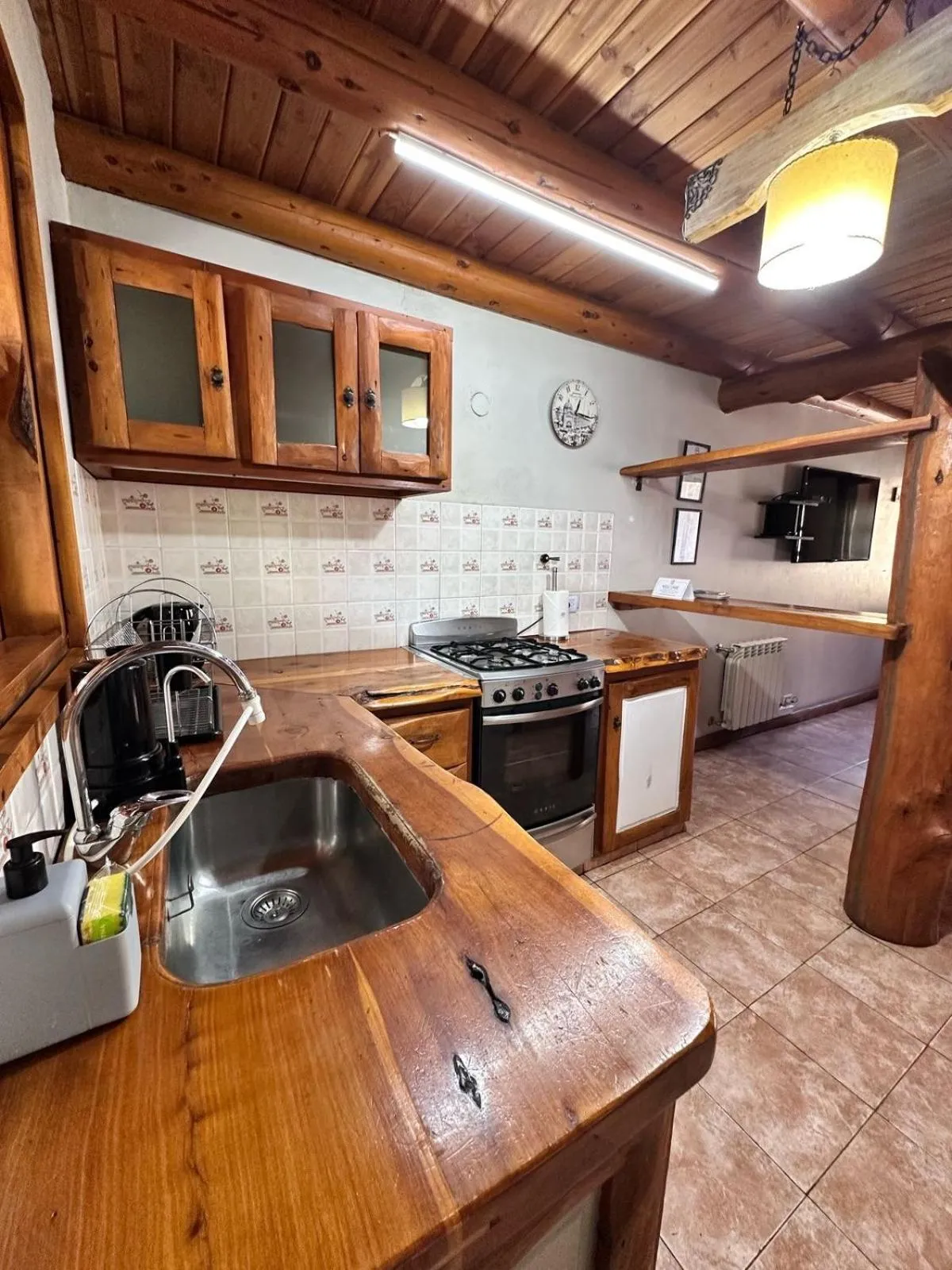 Kitchen or kitchenette in Cabañas Las Nubes