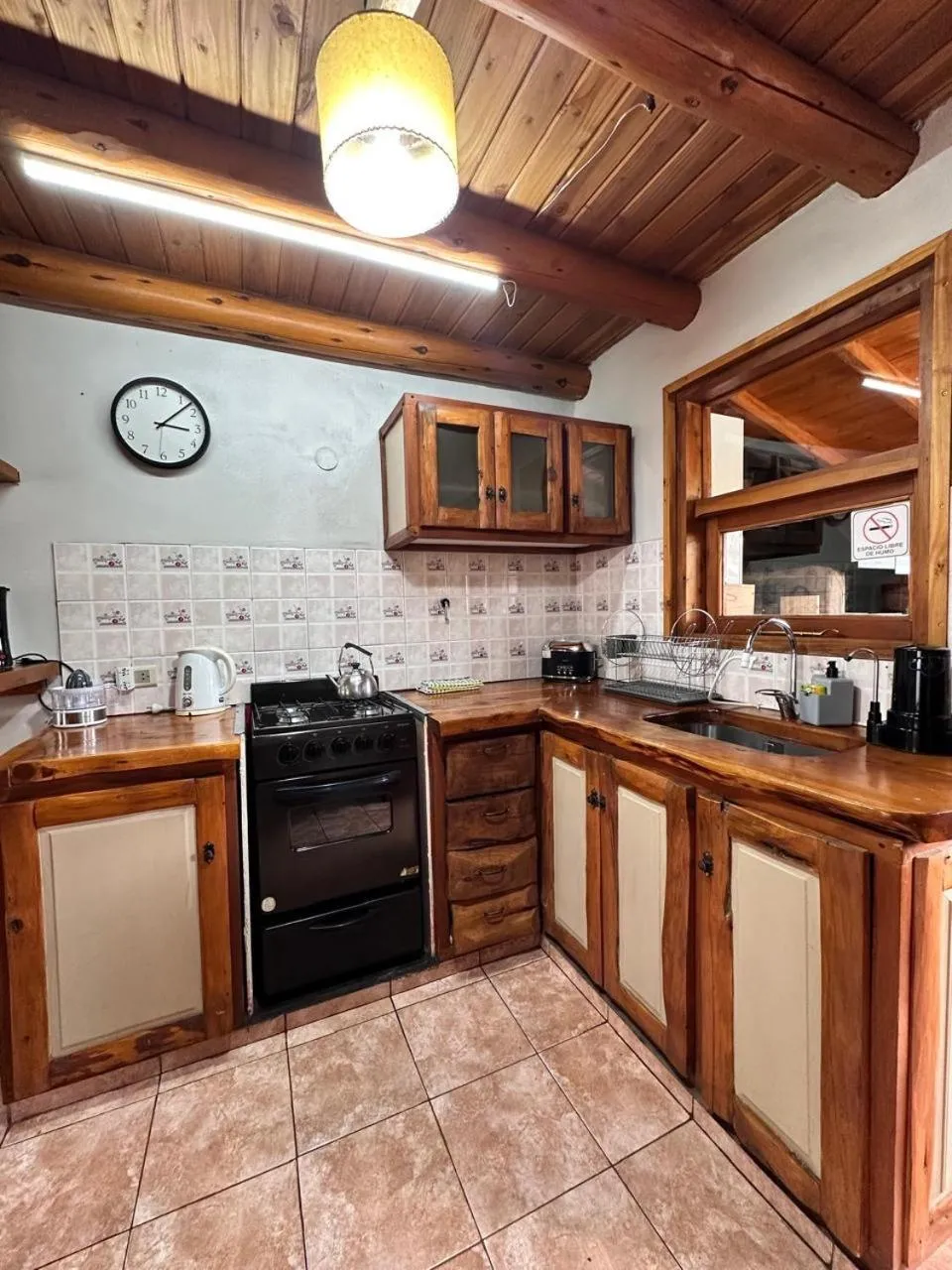 Kitchen or kitchenette in Cabañas Las Nubes