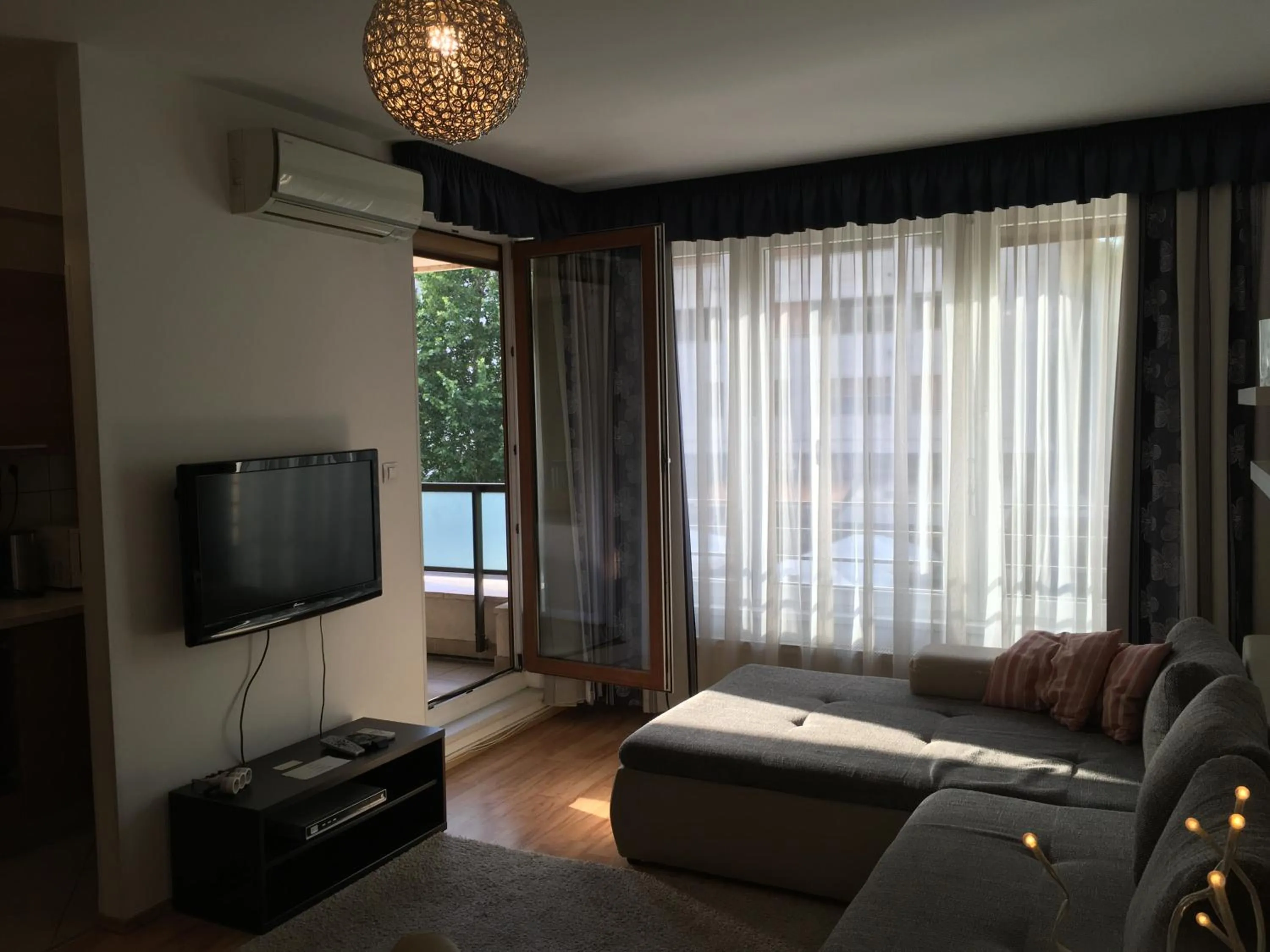 Living room in Corvin Residence Apartments