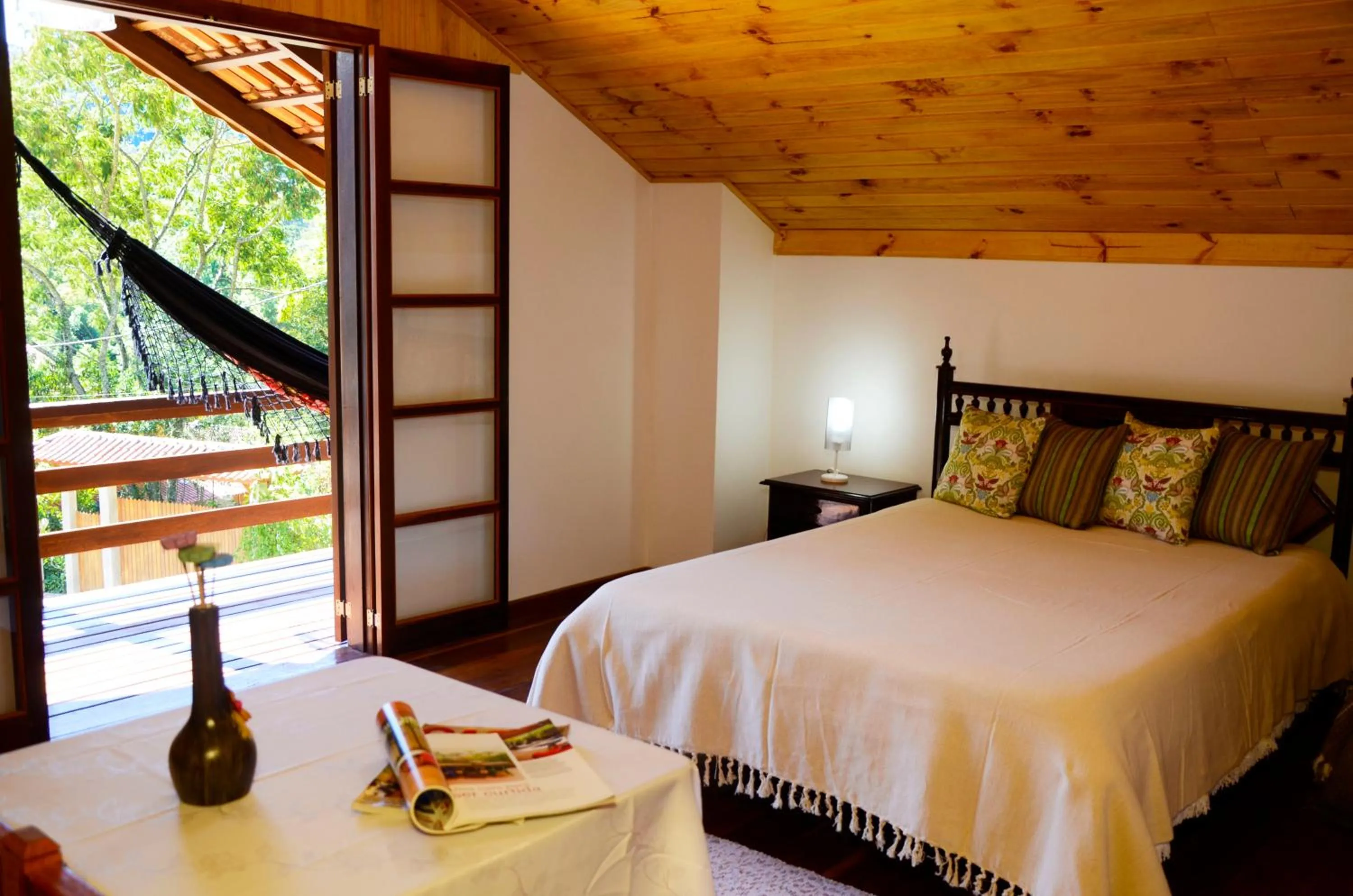 Bed in Pousada Sabor da Serra