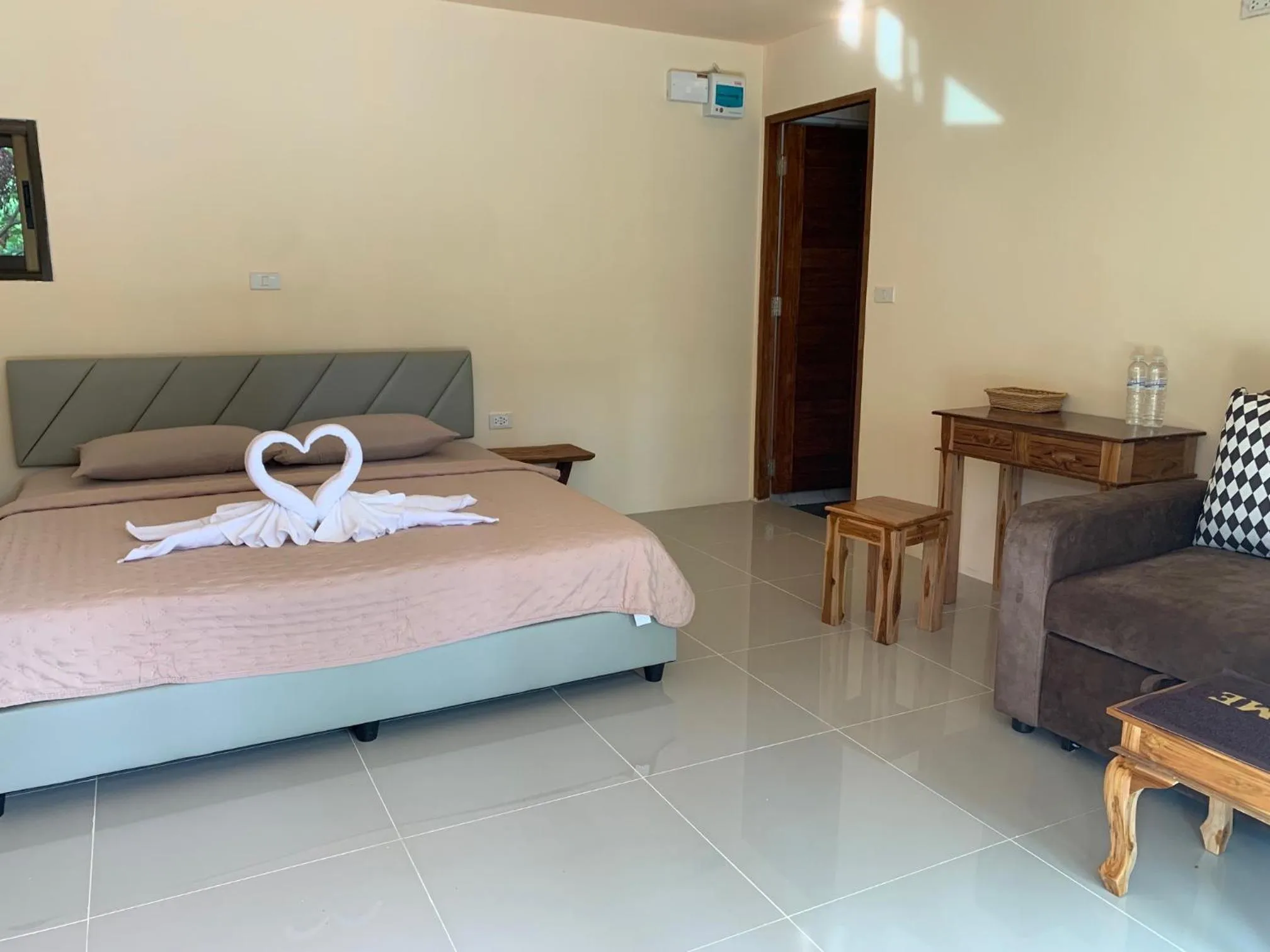 Bed in Jungle View Resort