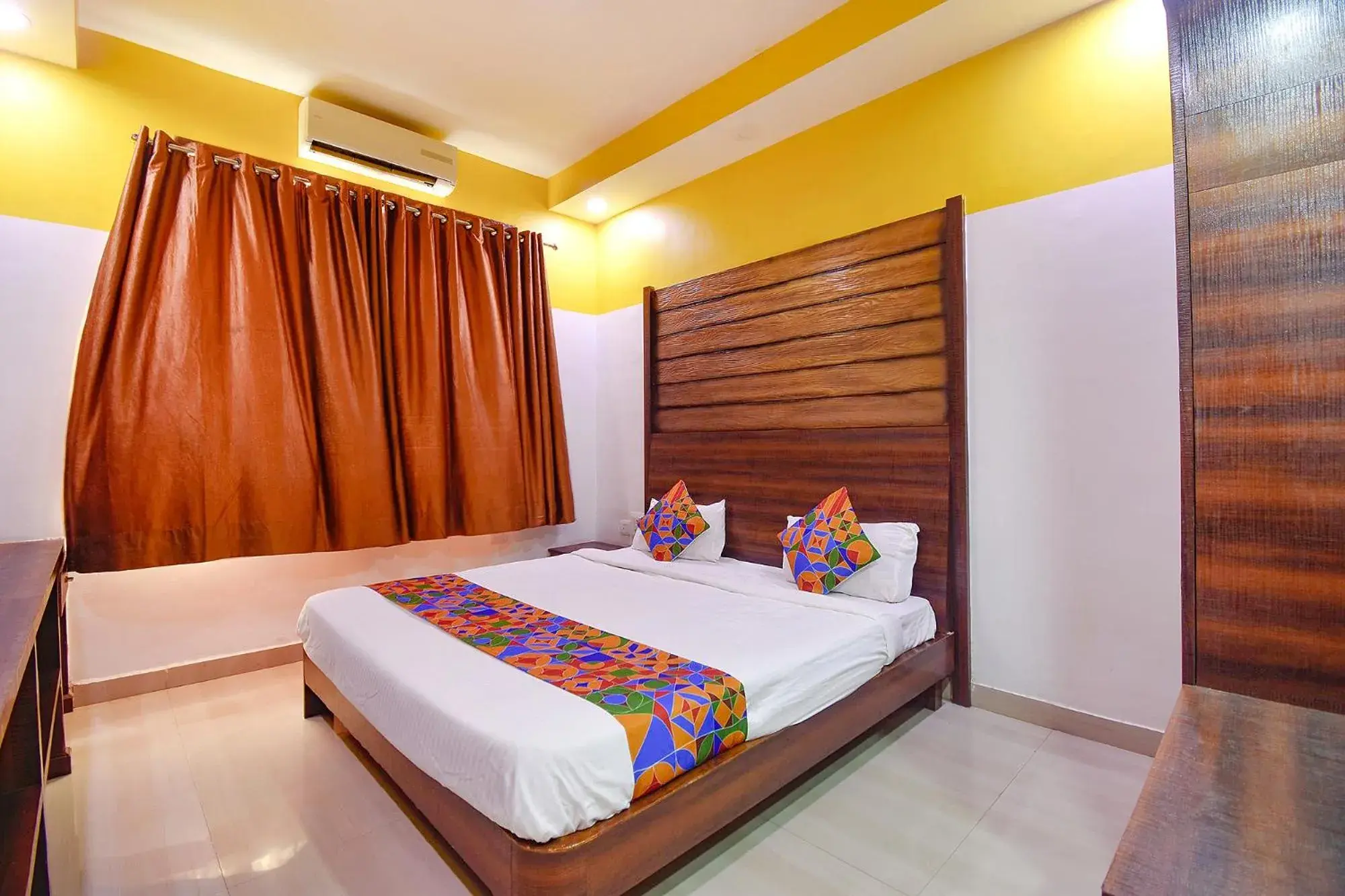 Bed in FabHotel Ocean View Apartment - Dabolim Bed in FabHotel Ocean View Apartment - Dabolim