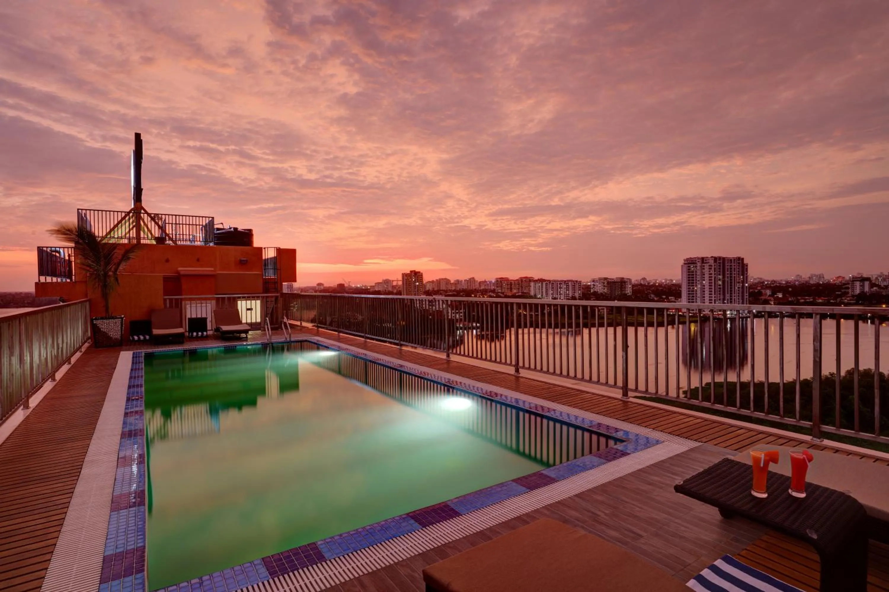 Swimming pool in JVK Park Hotel