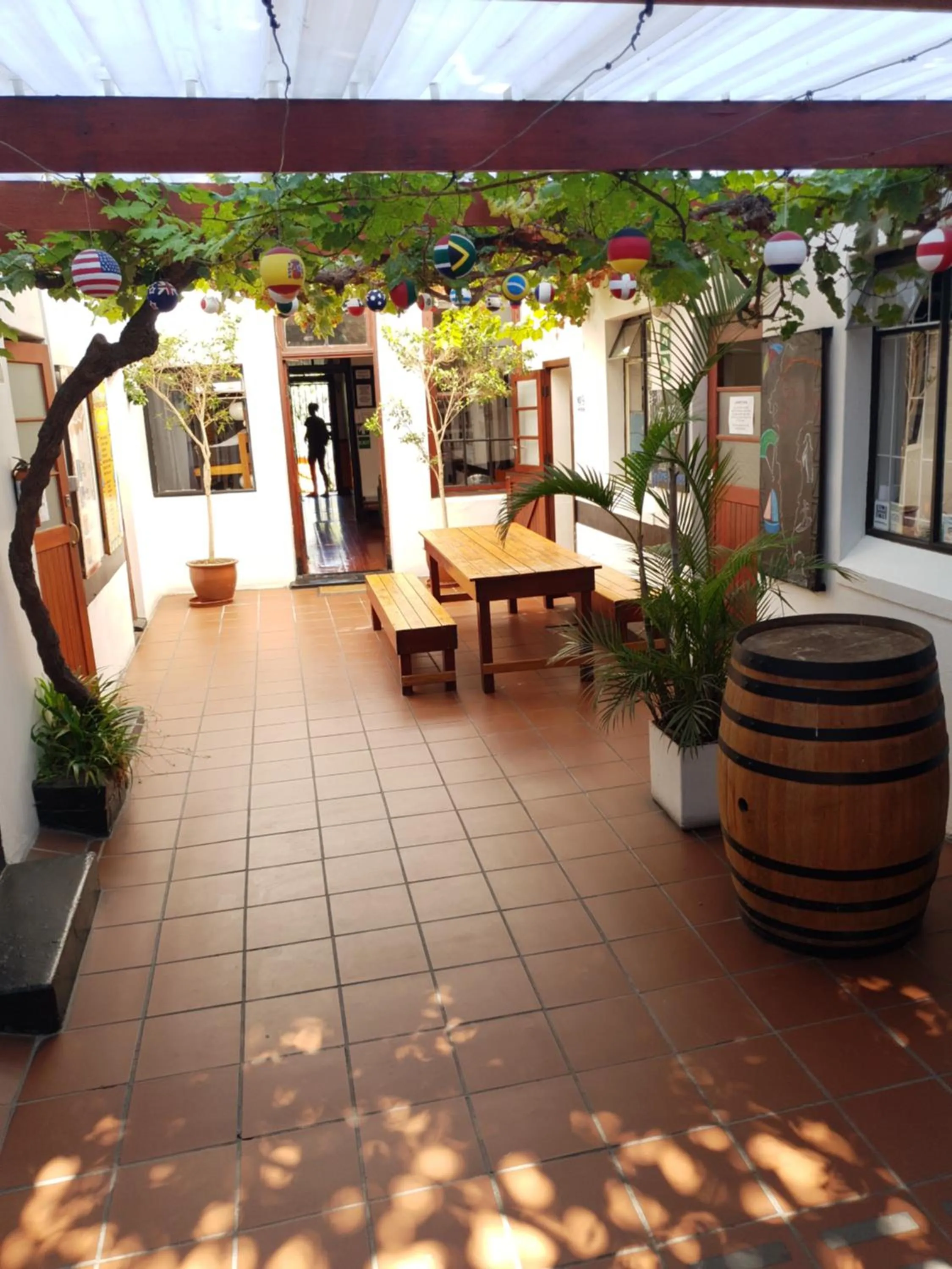 Patio in Zebra Crossing Backpacker