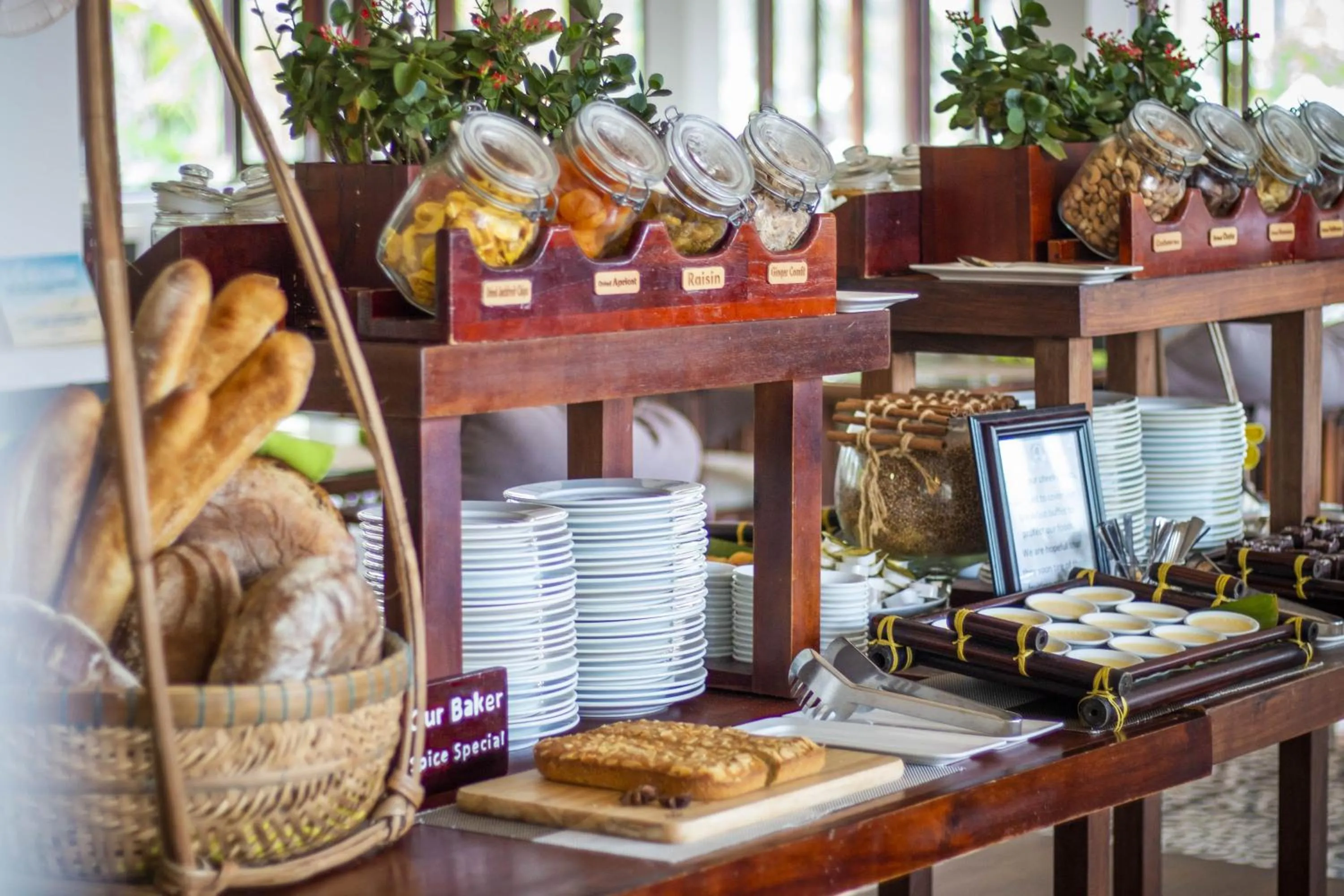 Continental breakfast in Cassia Cottage Resort and Spa